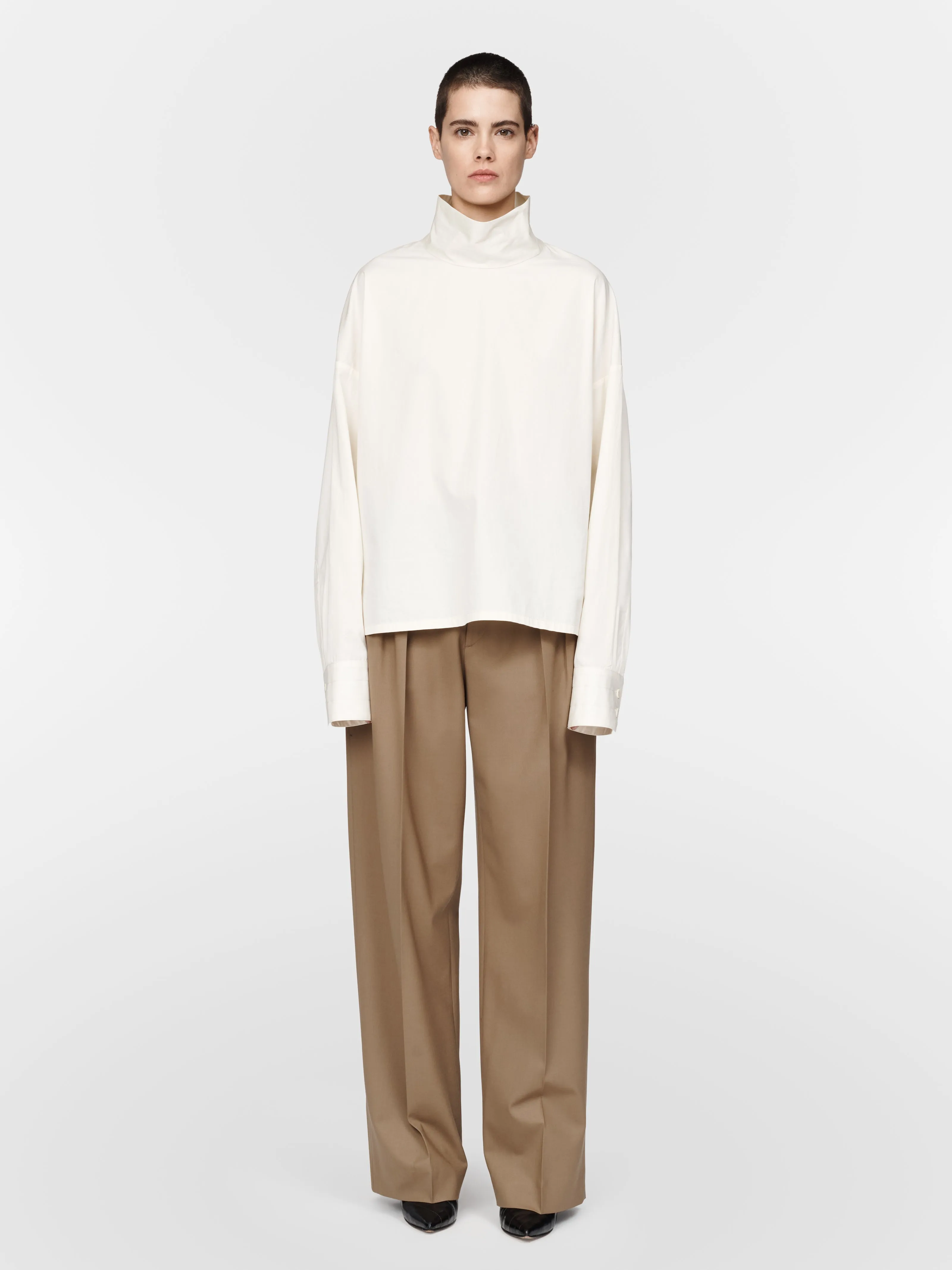 Mock Neck Top in Ivory sold by MARIA McMANUS