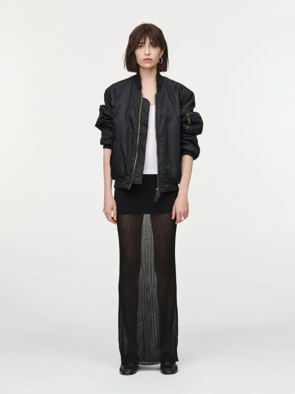 Vintage Bomber Jacket in Black made by MARIA McMANUS