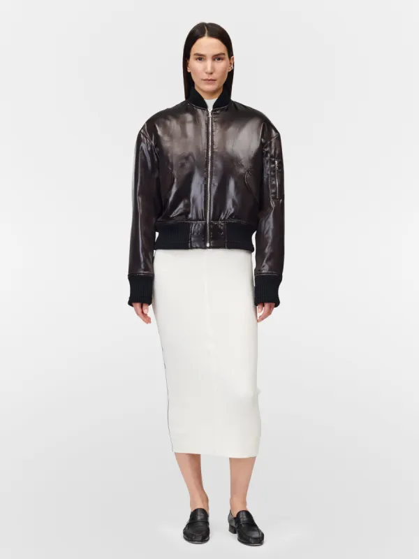 Bomber Jacket in Black made by MARIA McMANUS