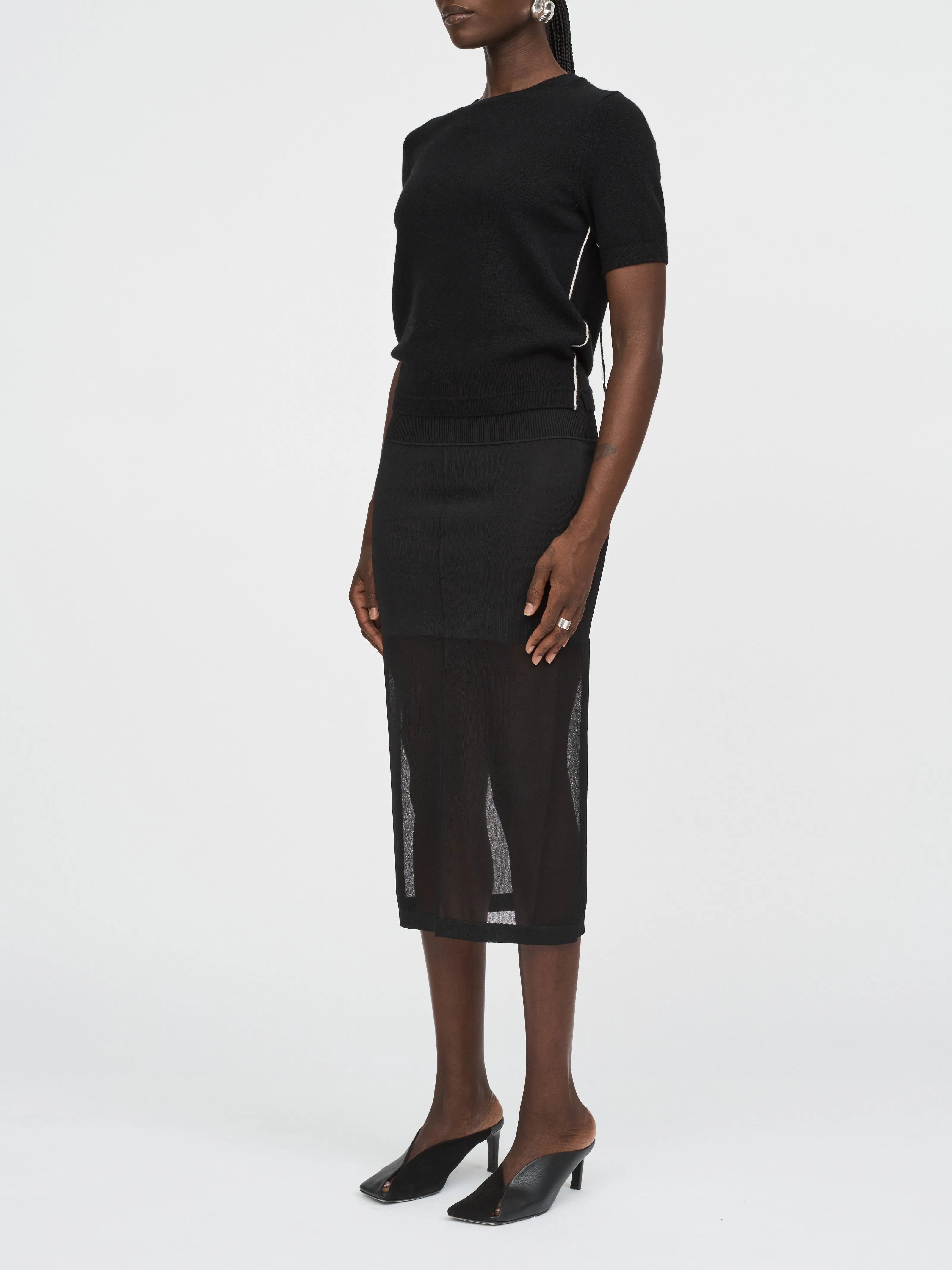 Sheer Tube Skirt in Black sold by MARIA McMANUS product image thumbnail 2