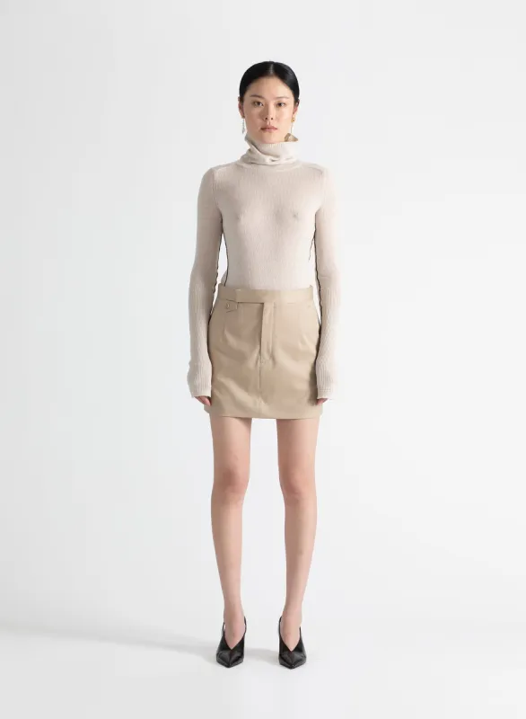 Trouser Mini Skirt in Beige sold by MARIA McMANUS