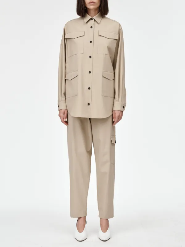 Cargo Pocket Shirt in Sand sold by MARIA McMANUS