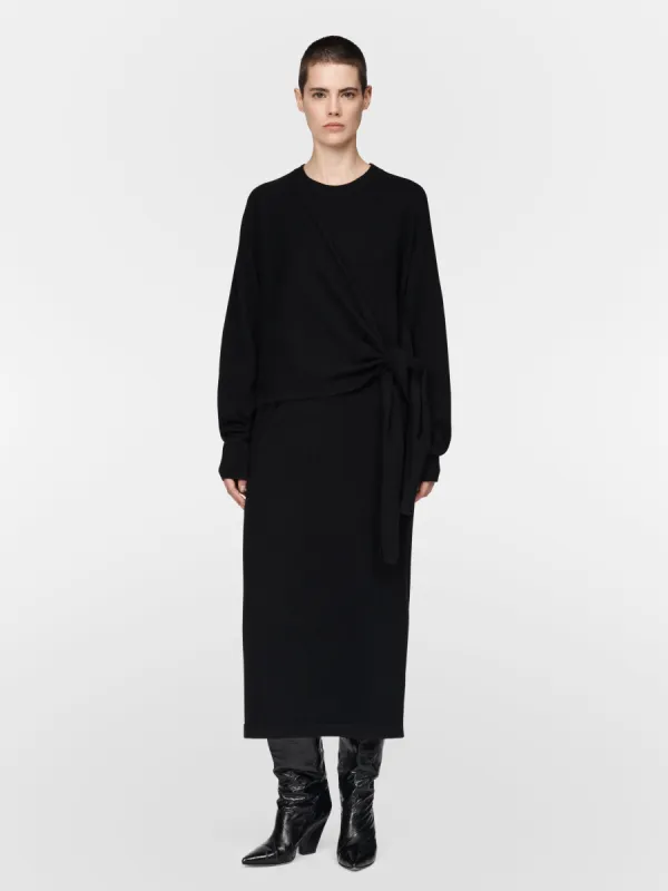 Knot Dress in Black sold by MARIA McMANUS