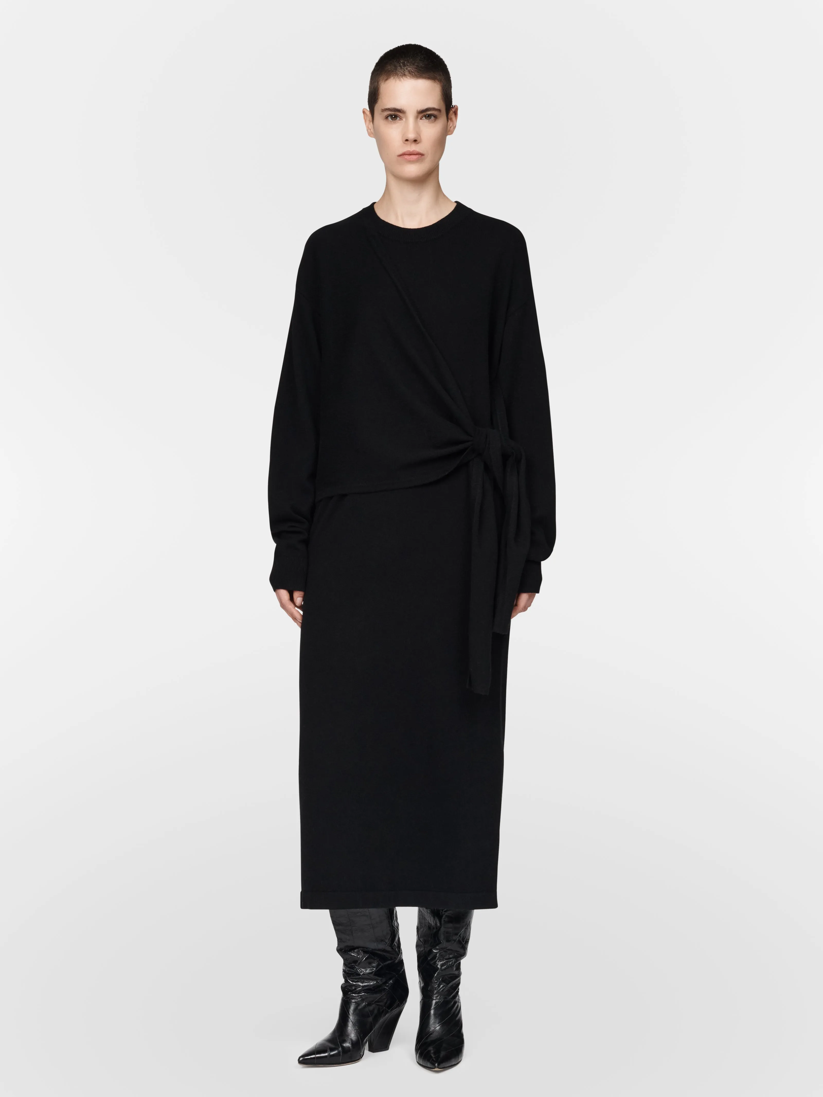 Knot Dress in Black sold by MARIA McMANUS