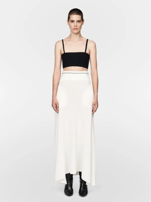 Midi Flare Skirt in Ivory made by MARIA McMANUS