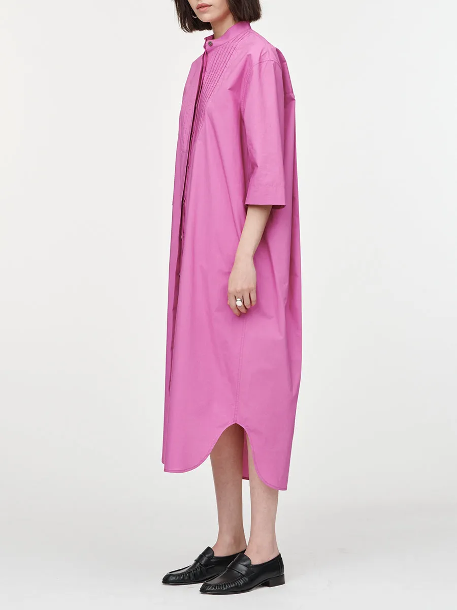 Banded Collar Dress in Fuschia Pink sold by MARIA McMANUS product image thumbnail 2
