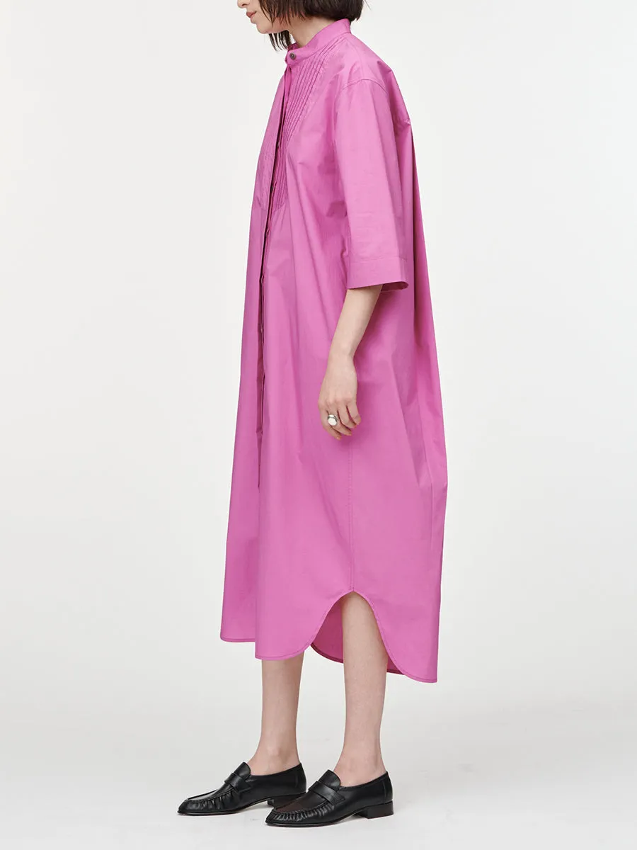 Banded Collar Dress in Fuschia Pink sold by MARIA McMANUS product image thumbnail 4