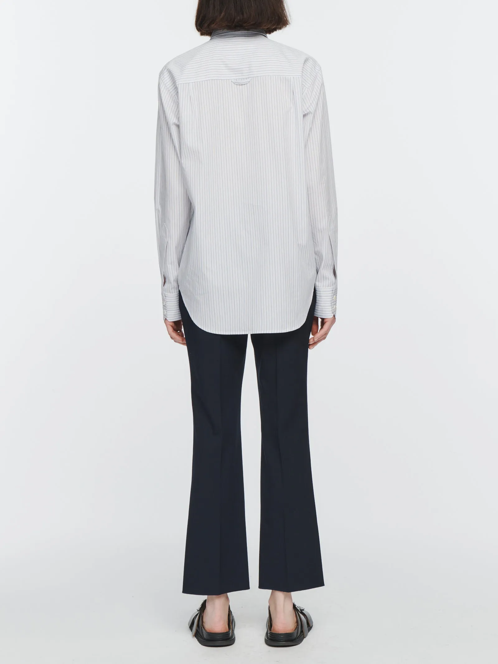 Striped Tunic Shirt in White / Blue / Brown Stripe sold by MARIA McMANUS product image thumbnail 3