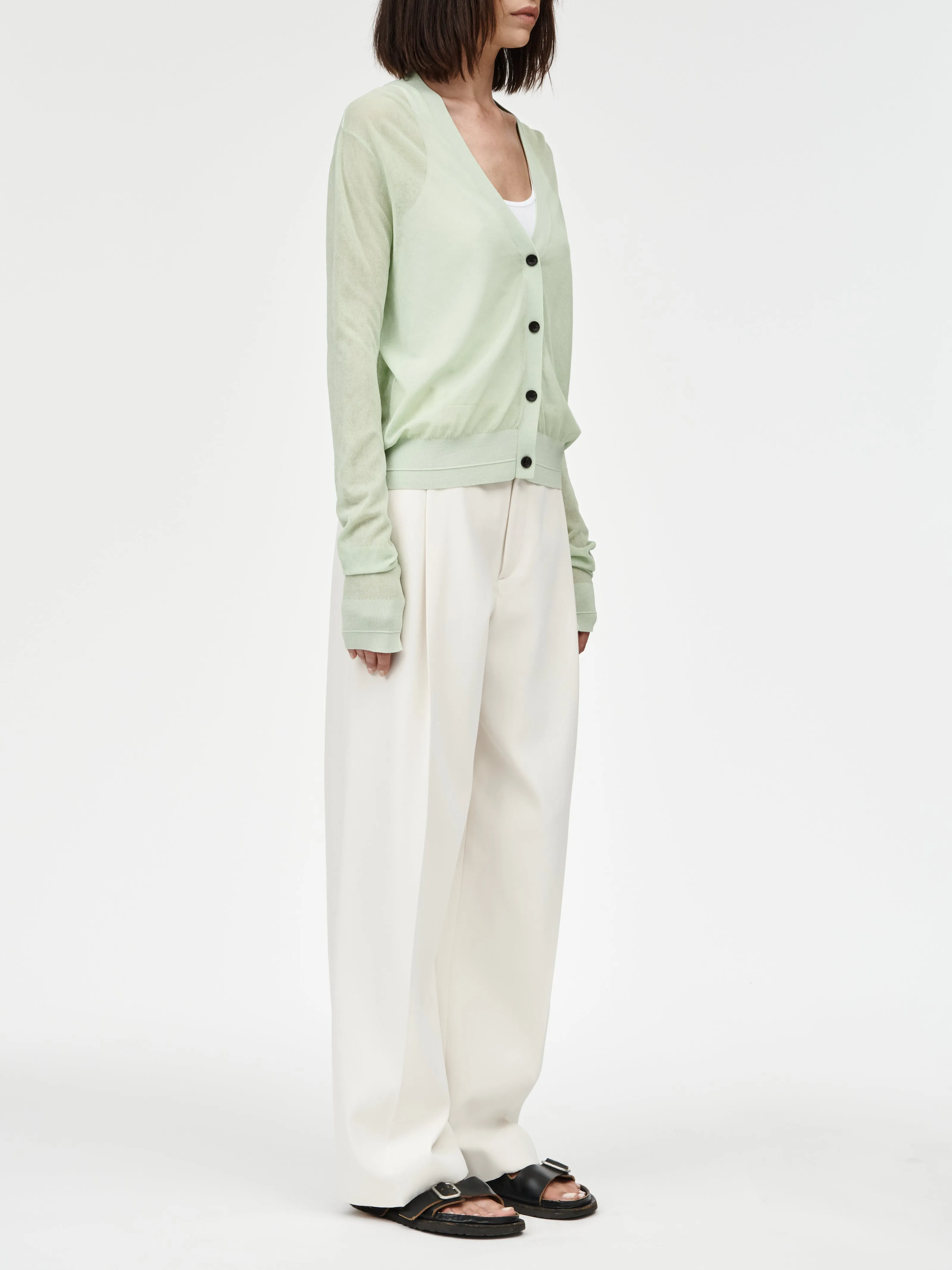 Sheer Cardigan in Aegean Green sold by MARIA McMANUS product image thumbnail 2