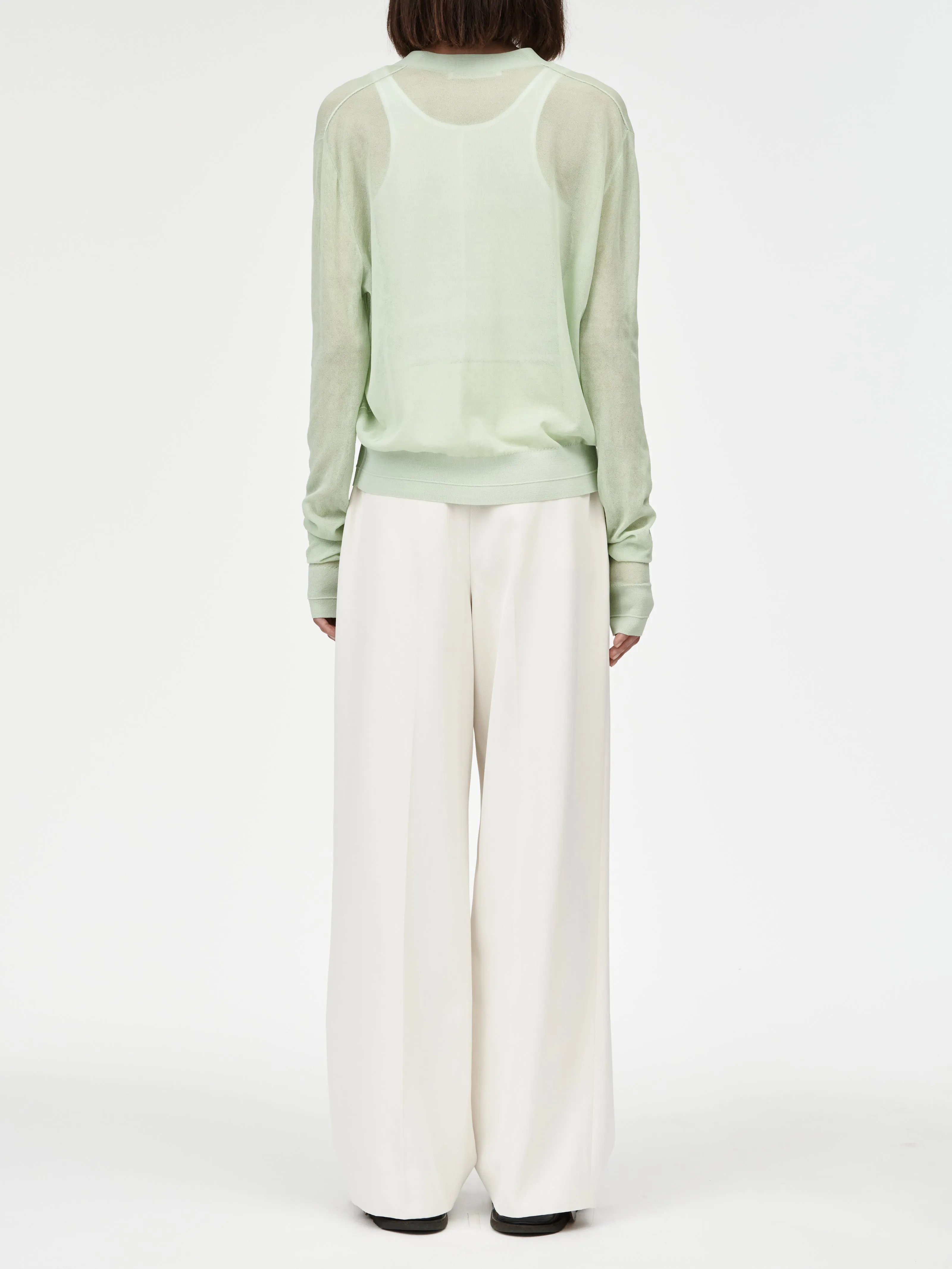 Sheer Cardigan in Aegean Green sold by MARIA McMANUS product image thumbnail 3