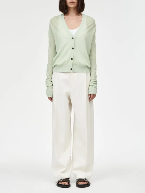 Sheer Cardigan in Aegean Green made by MARIA McMANUS