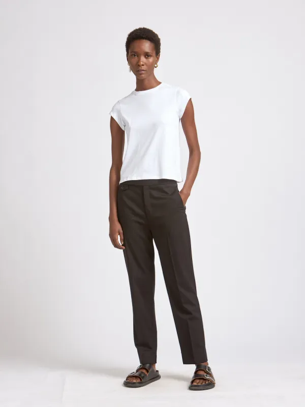 Mm X Emc Organic Cotton Embroidery T-Shirt in White made by MARIA McMANUS