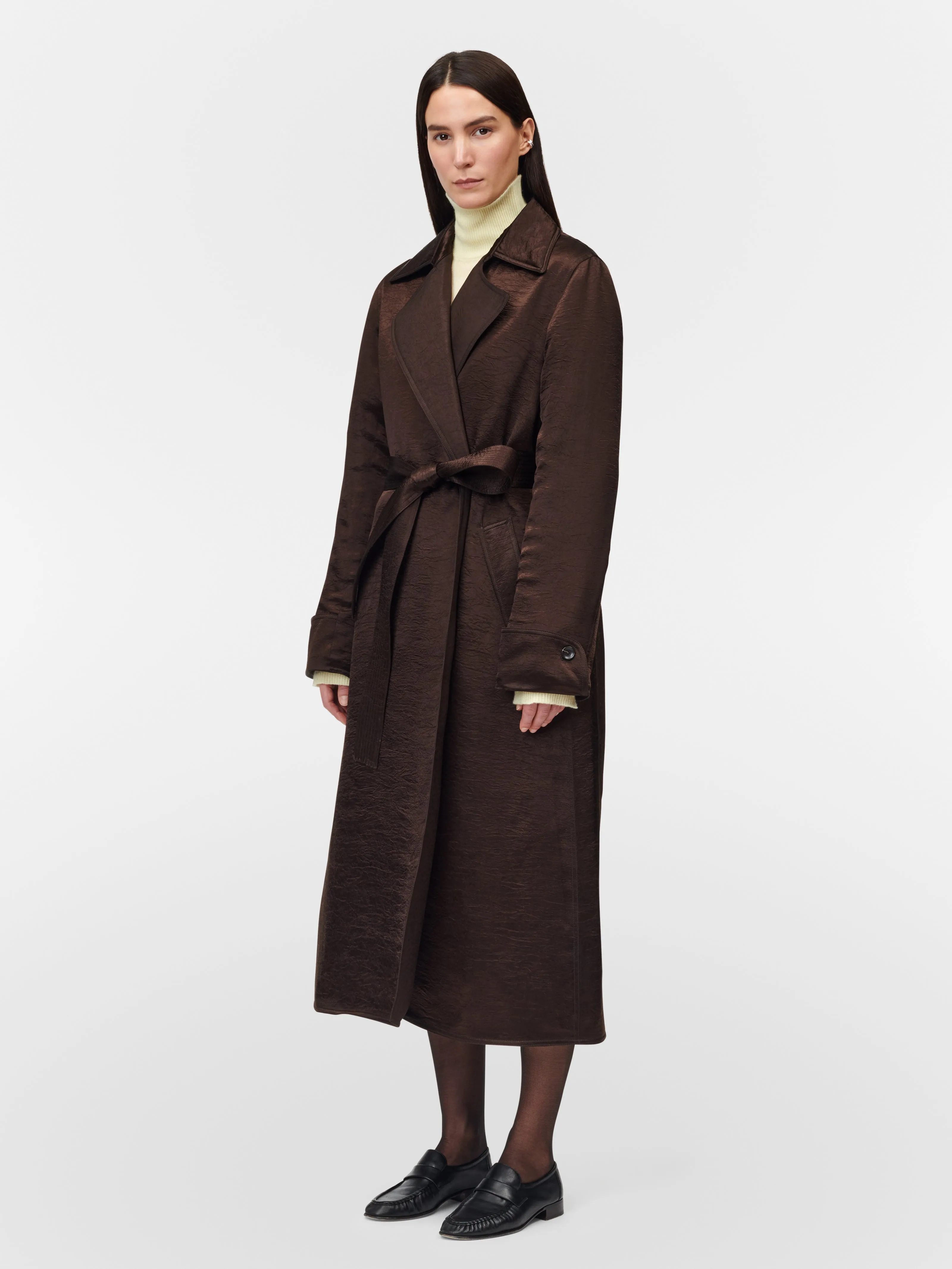 Quilted Trench Coat in Chocolate sold by MARIA McMANUS product image thumbnail 2