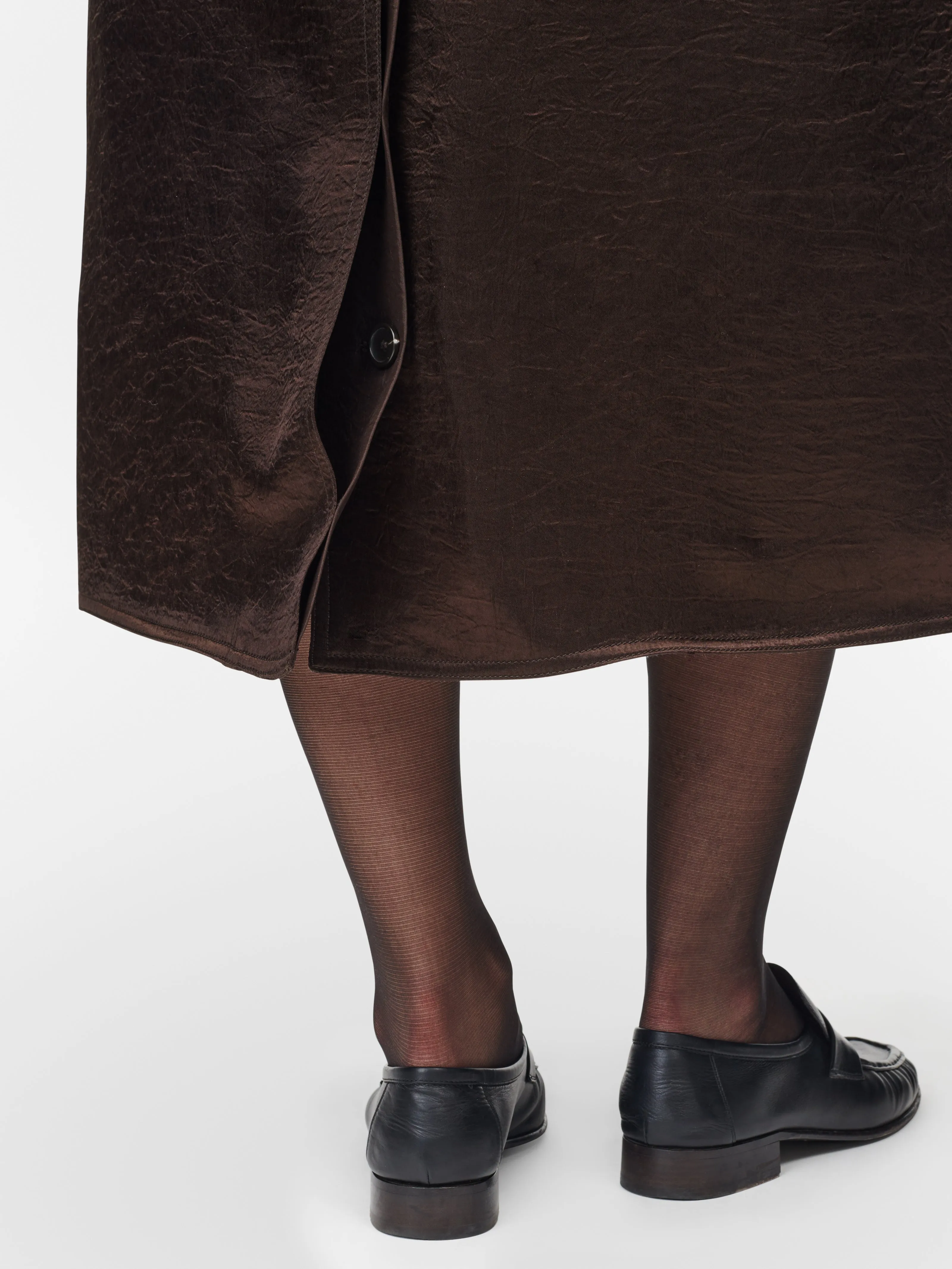 Quilted Trench Coat in Chocolate sold by MARIA McMANUS product image thumbnail 4