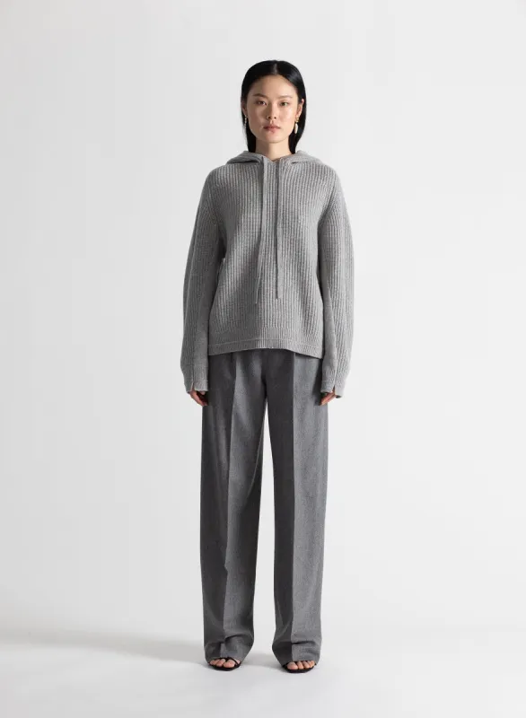 Split Sleeve Hoodie in Heather Grey made by MARIA McMANUS