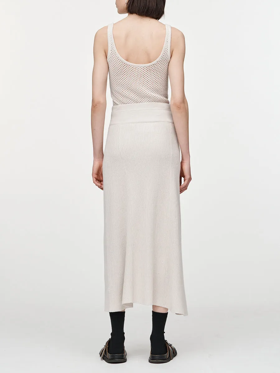 Slit Front Skirt in Ivory sold by MARIA McMANUS product image thumbnail 4