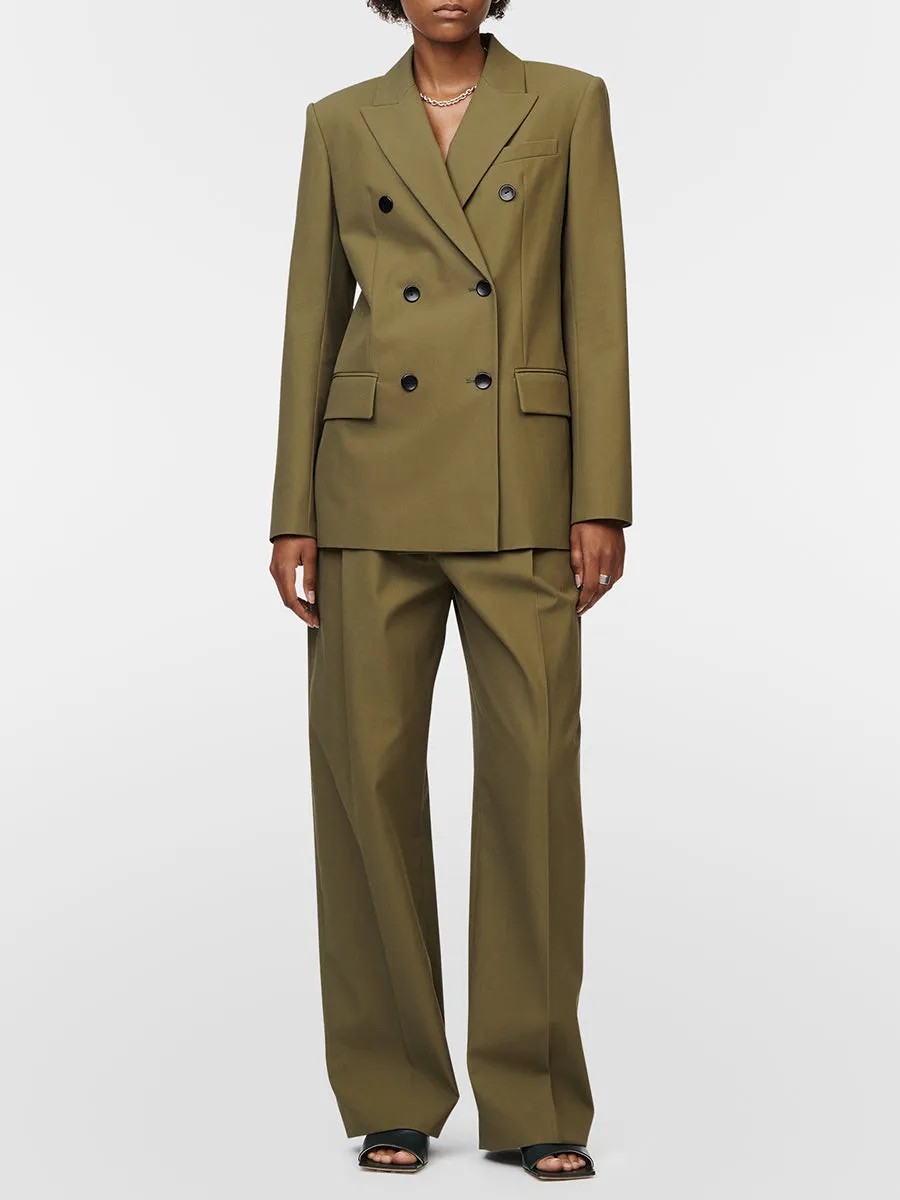 Double Breasted 6 Button Blazer in Loden Green sold by MARIA McMANUS product image thumbnail 2