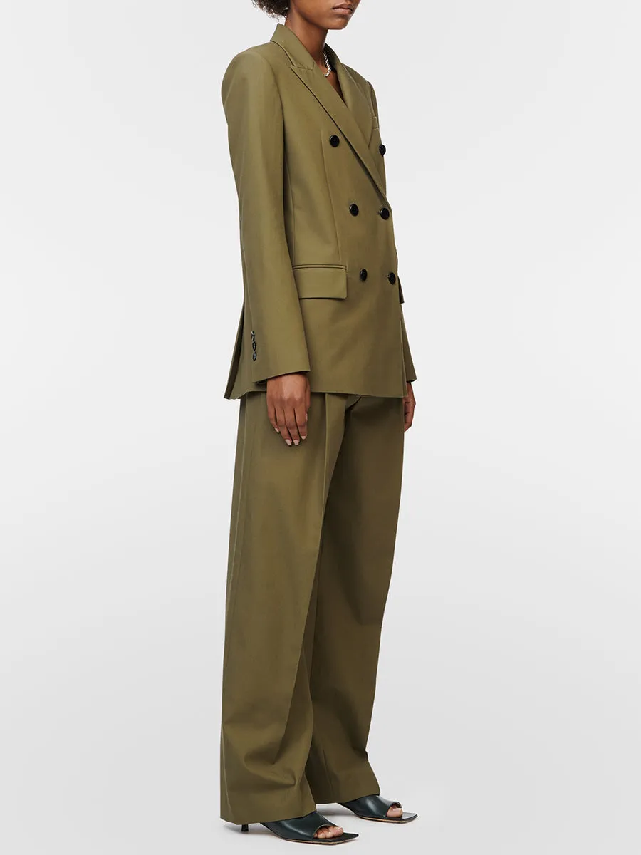 Double Breasted 6 Button Blazer in Loden Green sold by MARIA McMANUS product image thumbnail 3