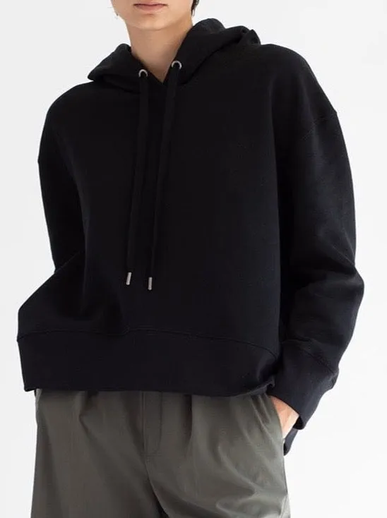 Organic Cotton Trapeze Hoodie in Black sold by MARIA McMANUS product image thumbnail 4