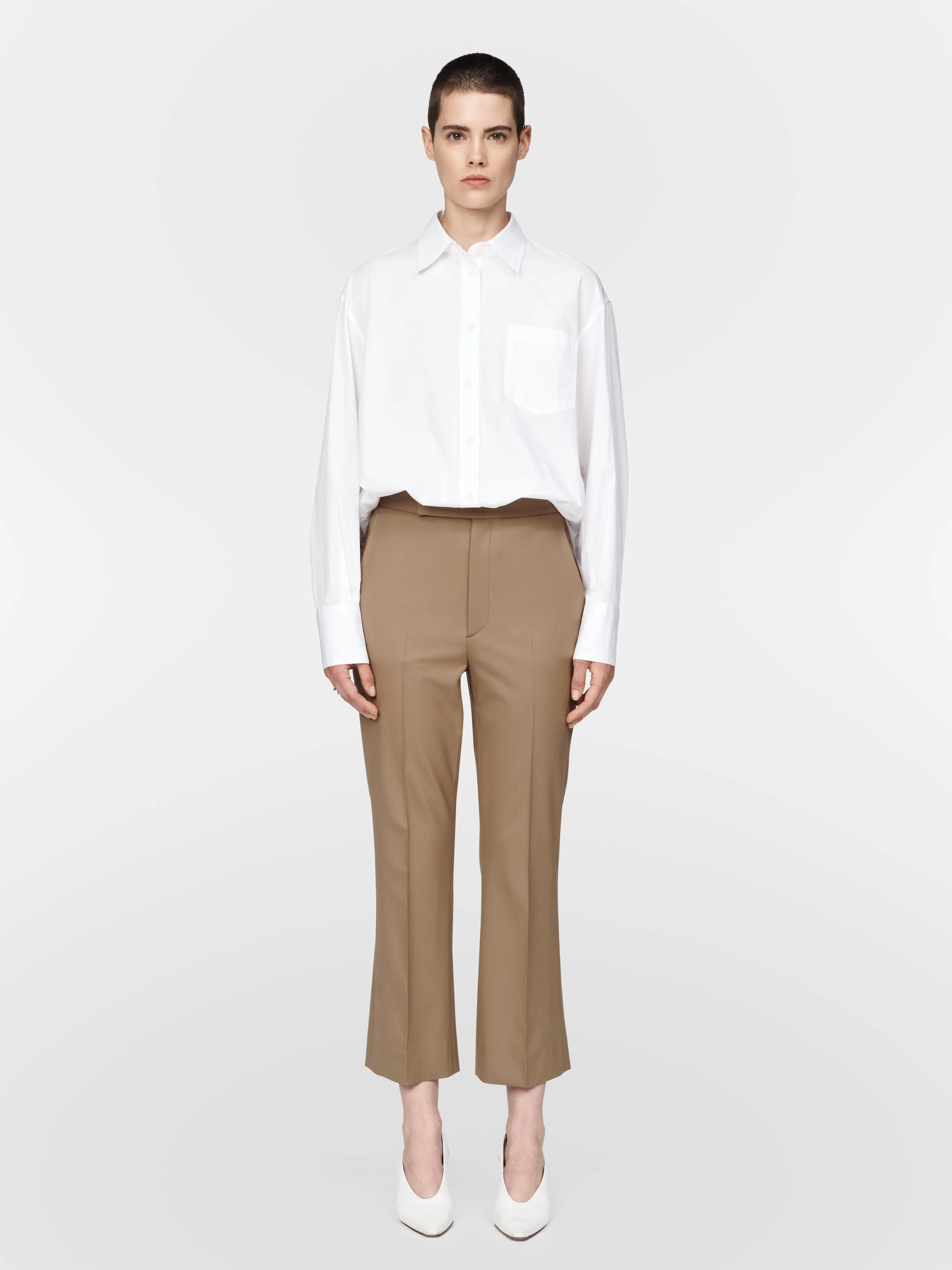 High Waisted Crop Trouser in Toffee sold by MARIA McMANUS product image thumbnail 4