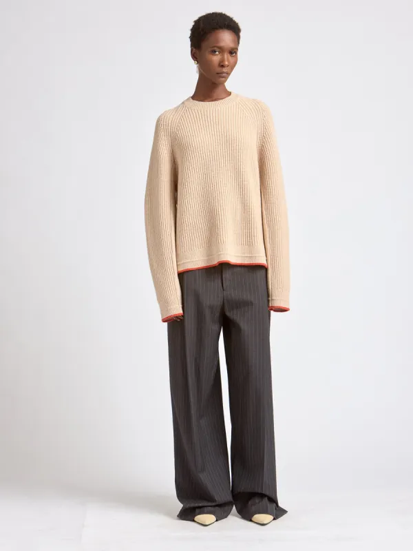 Tear Drop Back Crew in Blush made by MARIA McMANUS