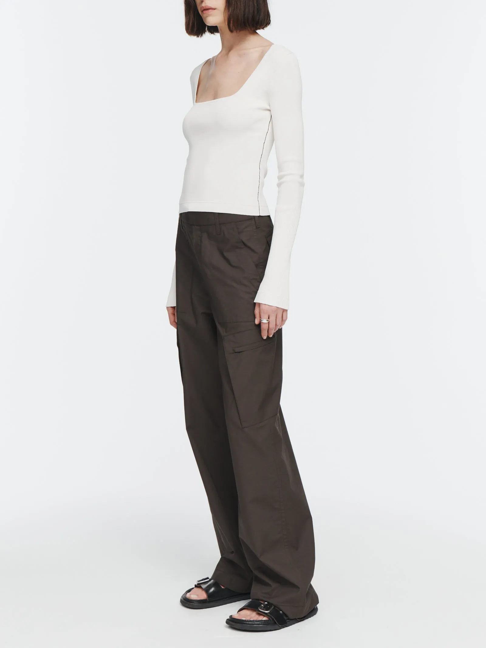 Square Neck Top in Ivory sold by MARIA McMANUS product image thumbnail 2
