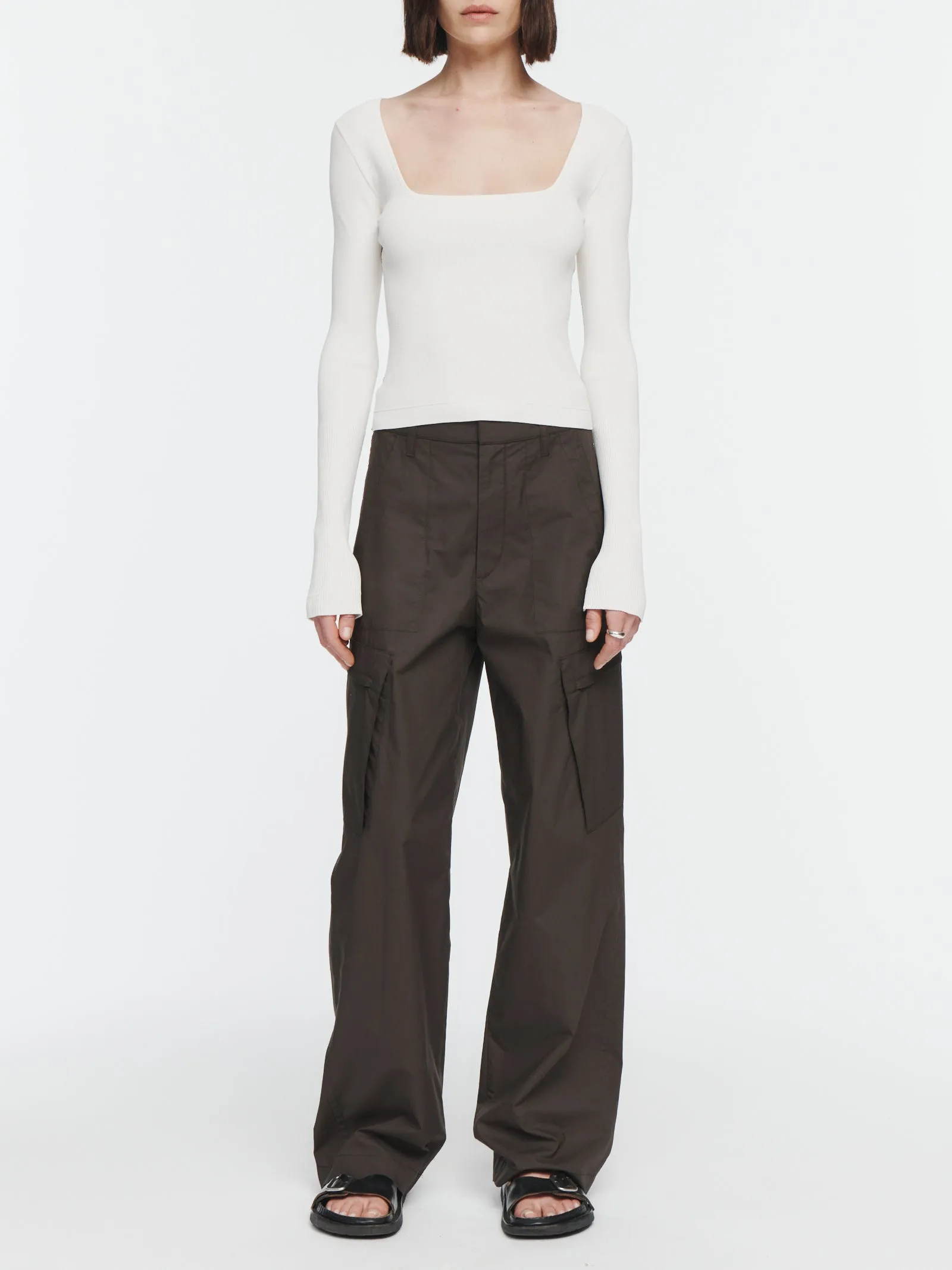 Square Neck Top in Ivory sold by MARIA McMANUS