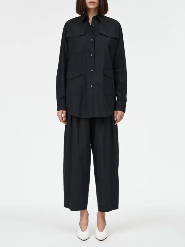 Cargo Pocket Shirt in Black sold by MARIA McMANUS