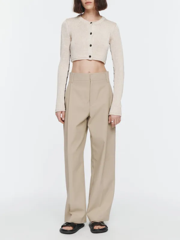 Shrunken Cardigan in Eggshell made by MARIA McMANUS