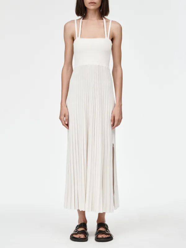 Halter Neck Dress in Ivory made by MARIA McMANUS