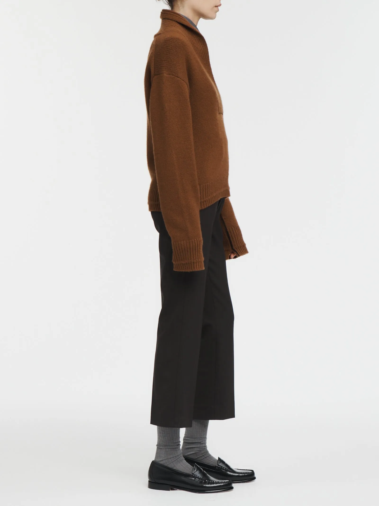 Shawl Collar Sweater in Vicuna sold by MARIA McMANUS product image thumbnail 3