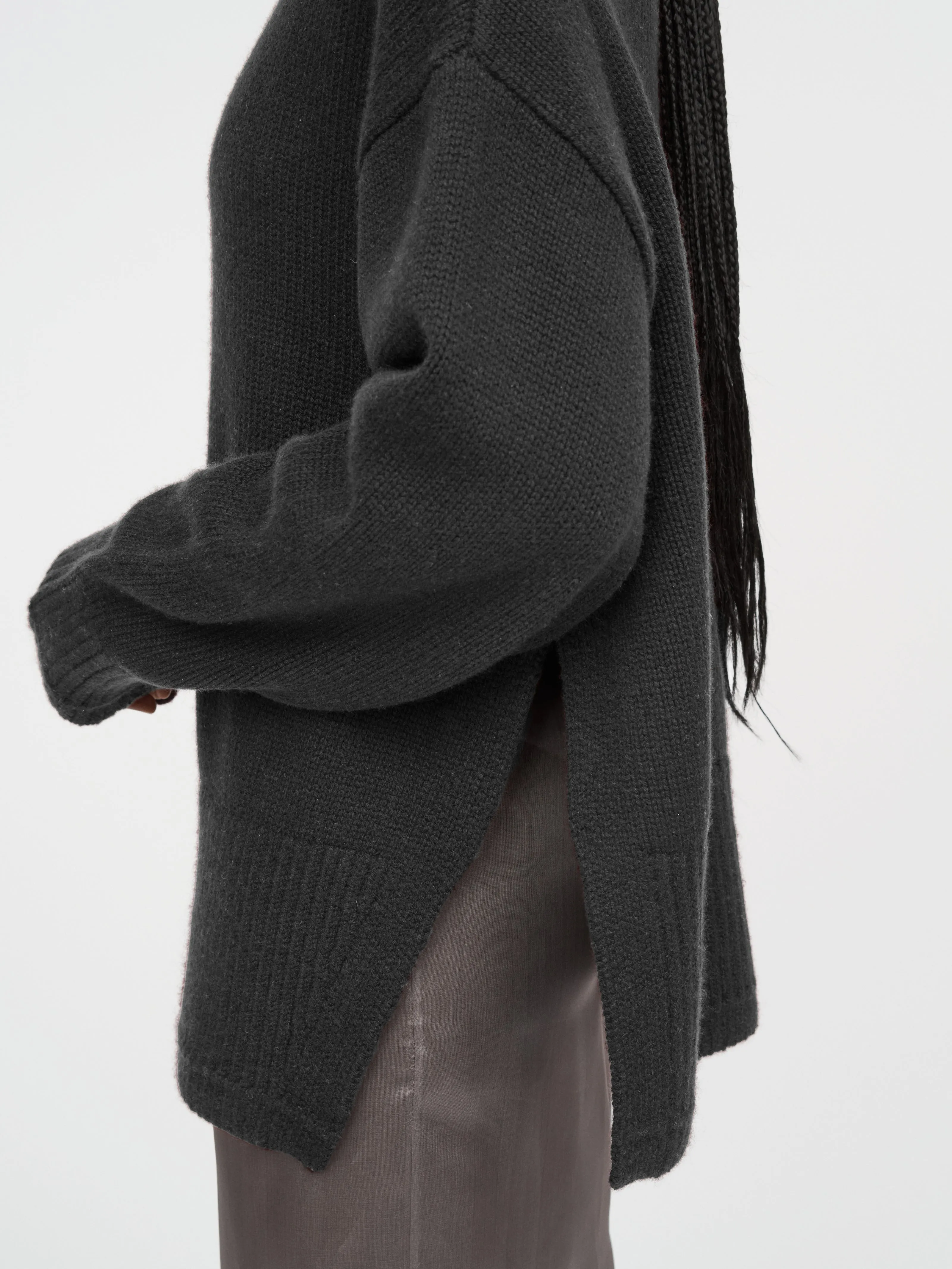 Swing Mock Neck in Charcoal sold by MARIA McMANUS product image thumbnail 4