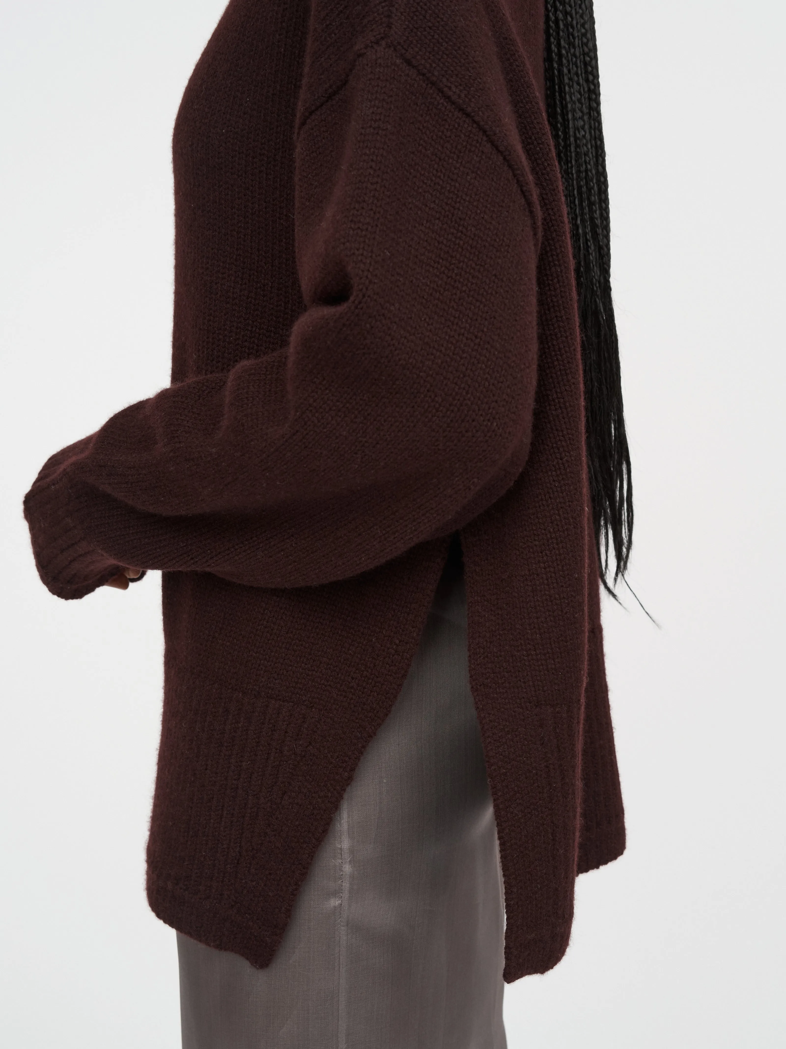 Swing Mock Neck in Black Cherry sold by MARIA McMANUS product image thumbnail 4