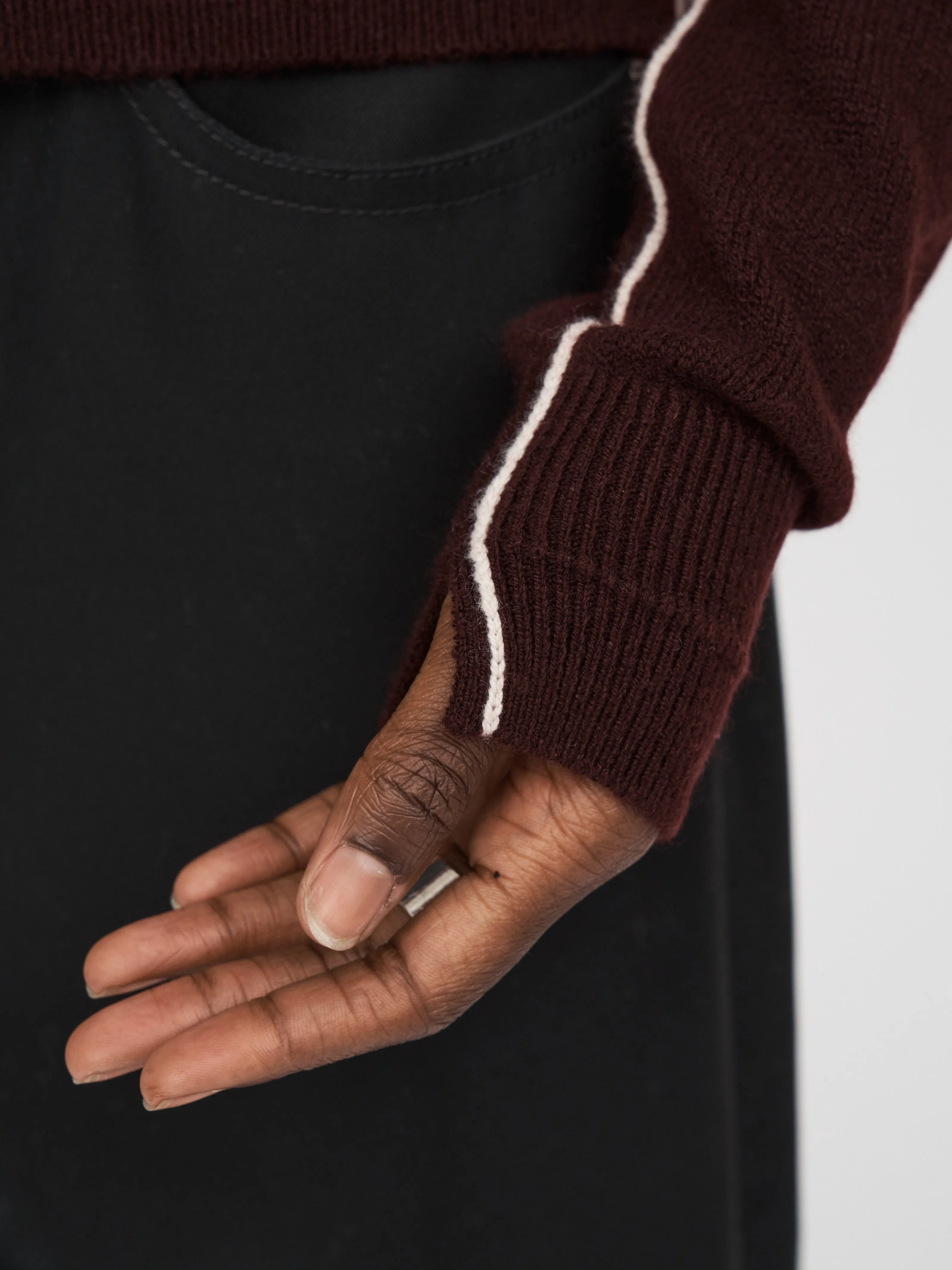 Petite Cardigan in Black Cherry sold by MARIA McMANUS product image thumbnail 4