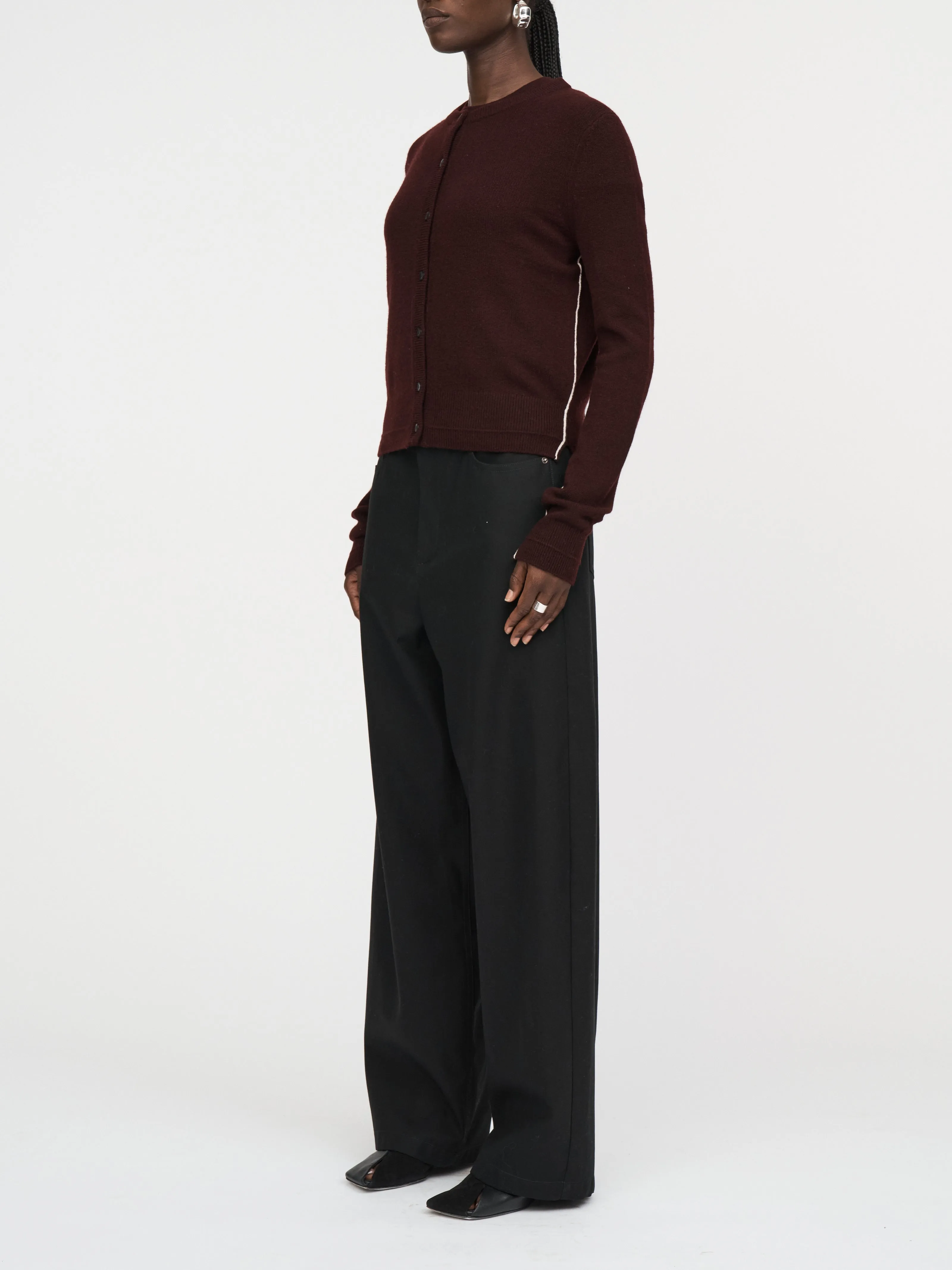 Petite Cardigan in Black Cherry sold by MARIA McMANUS product image thumbnail 2