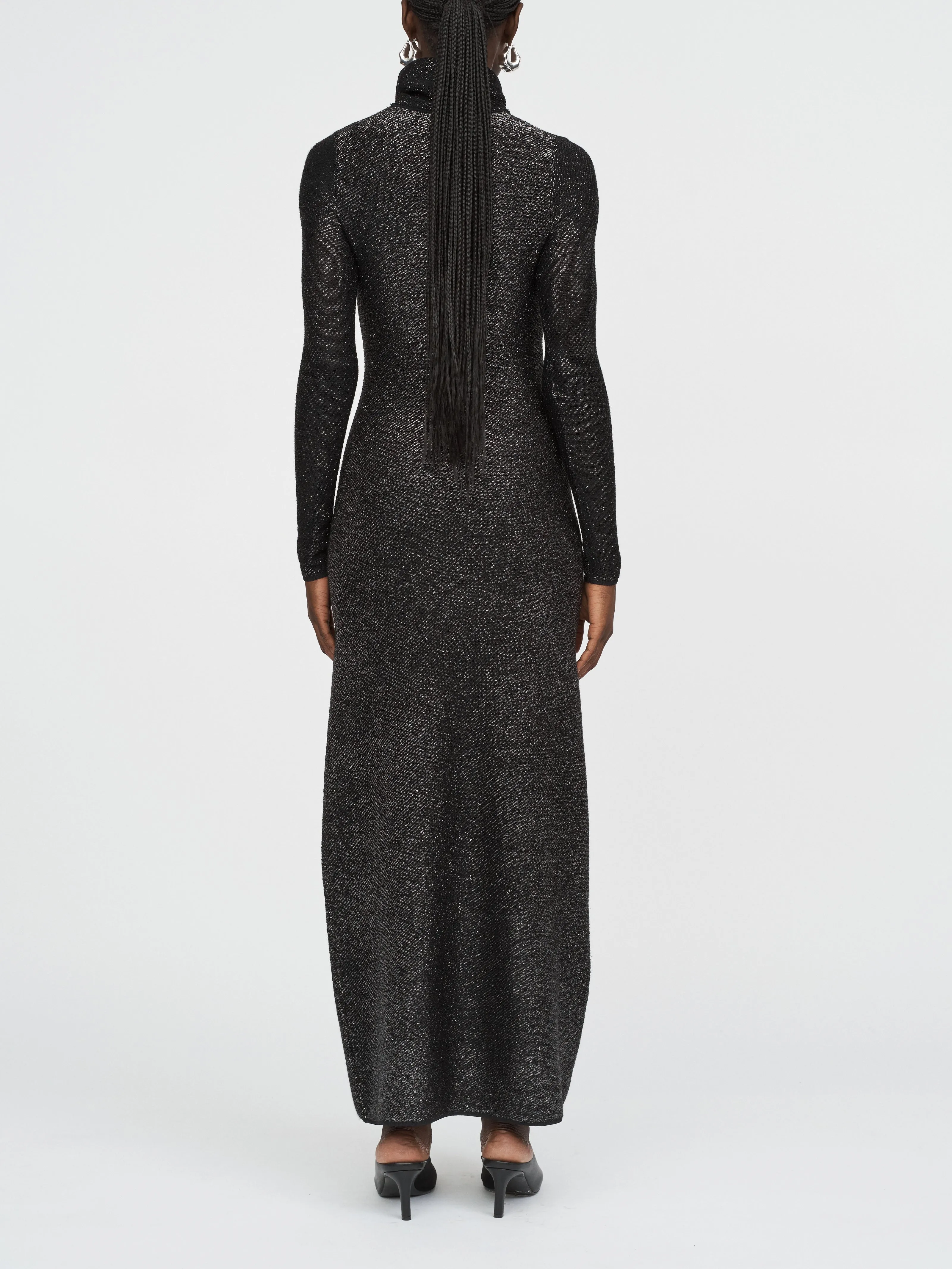 Metallic Dress in Black Metallic sold by MARIA McMANUS product image thumbnail 3