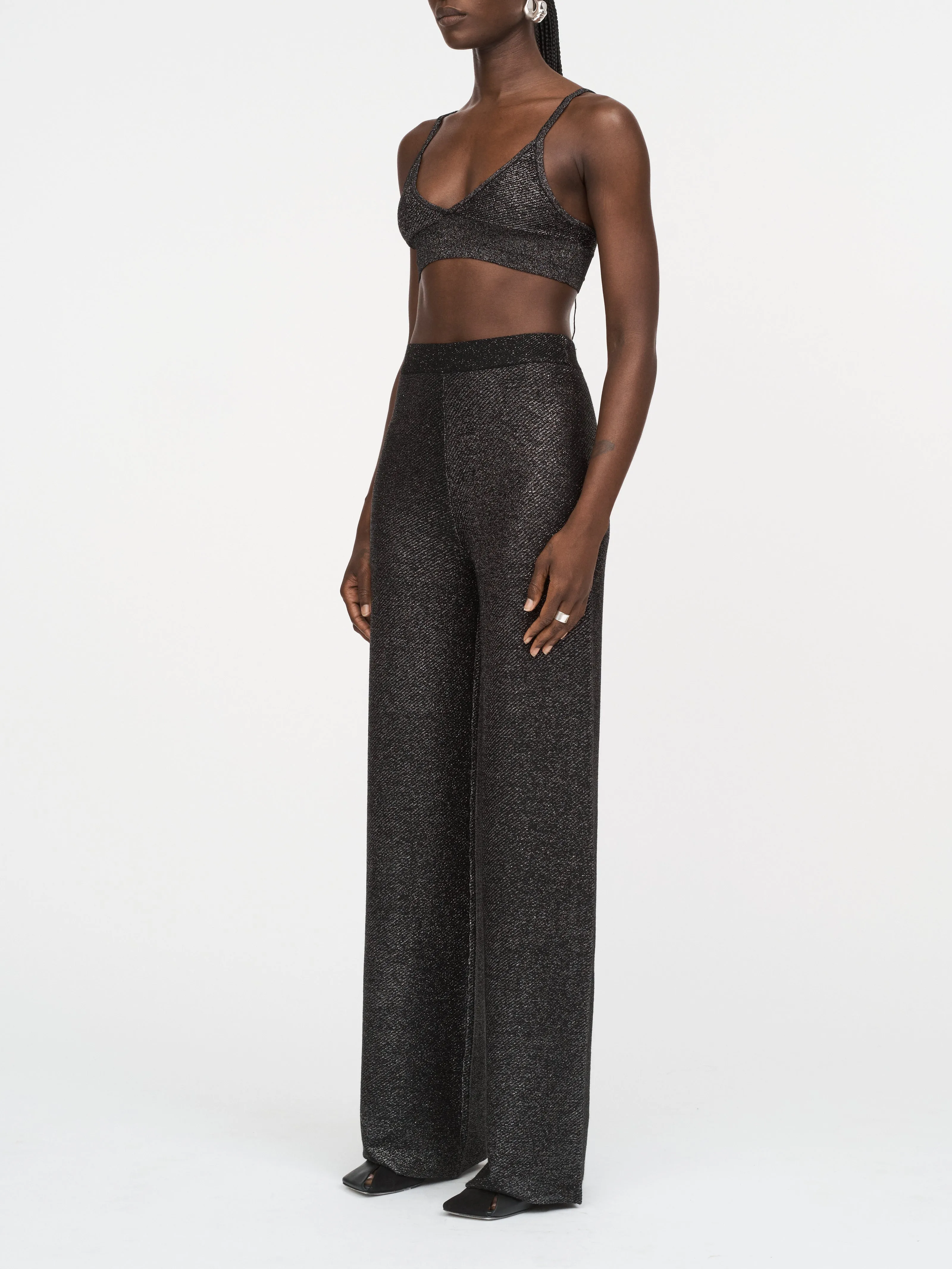 Metallic Bralette in Black Metallic sold by MARIA McMANUS product image thumbnail 2