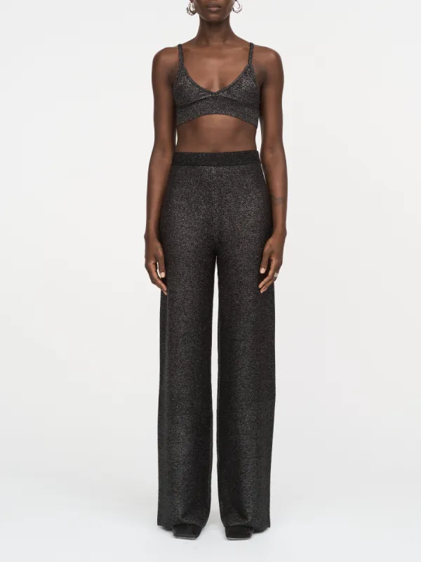 Metallic Trouser in Black Metallic sold by MARIA McMANUS