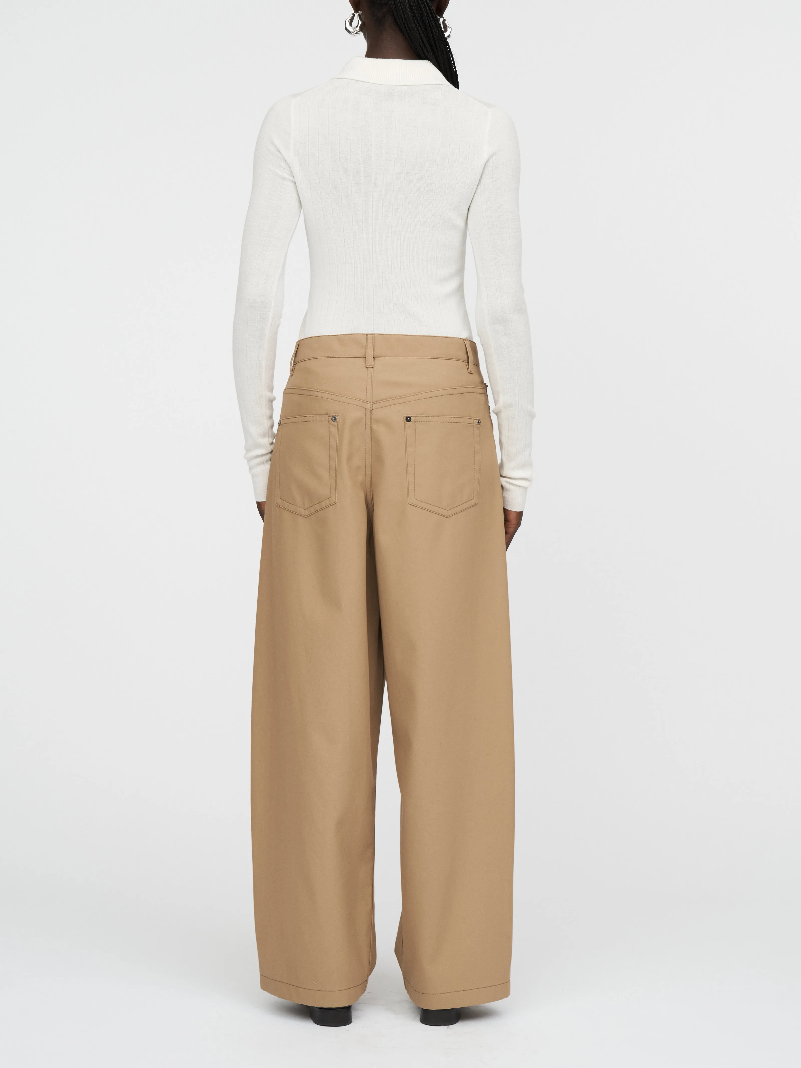 Kissing Placket Polo in Ivory sold by MARIA McMANUS product image thumbnail 3