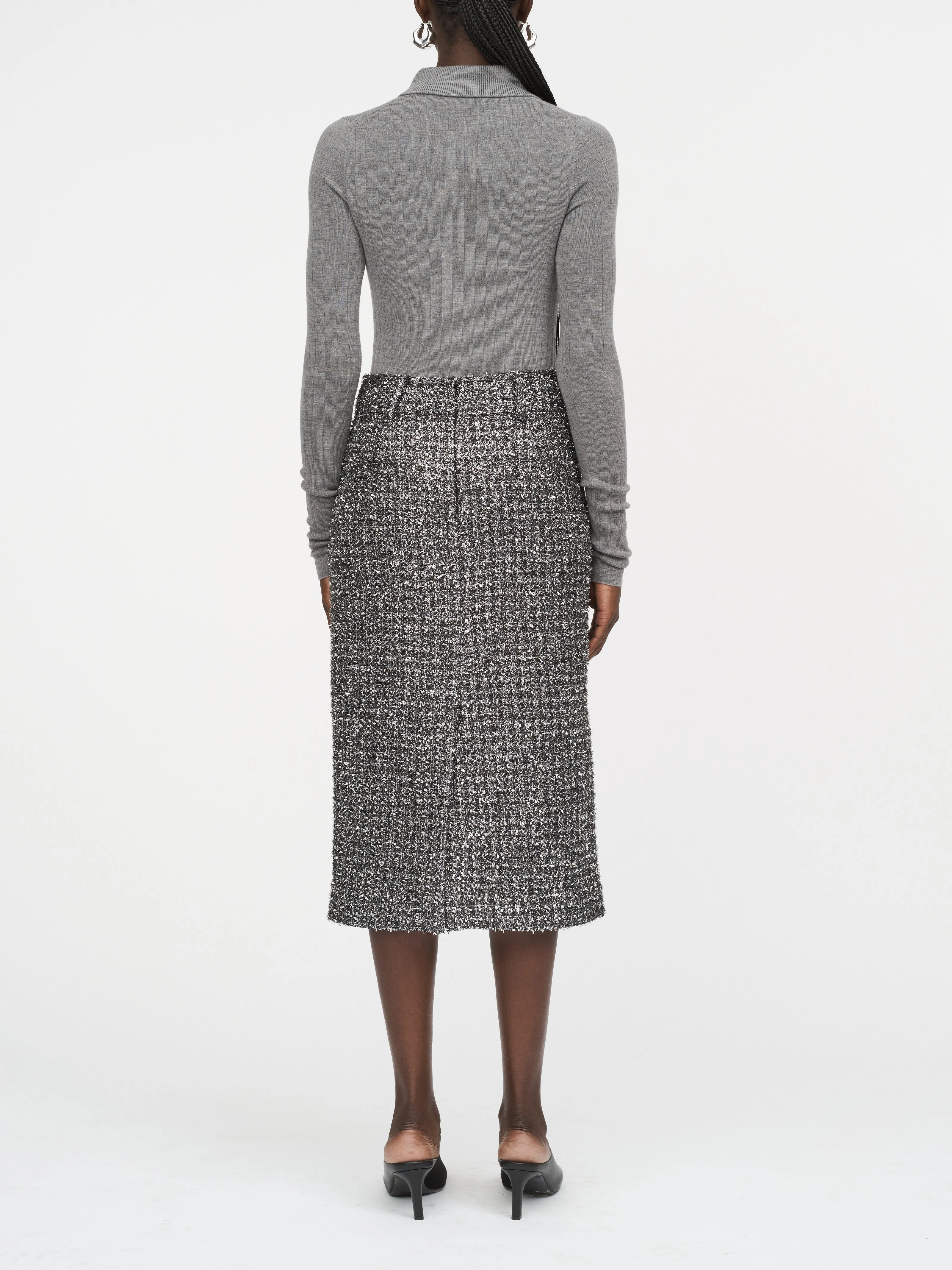 Kissing Placket Polo in Heather Grey sold by MARIA McMANUS product image thumbnail 4