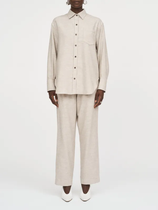 Oversized Tunic Shirt in Oatmeal sold by MARIA McMANUS