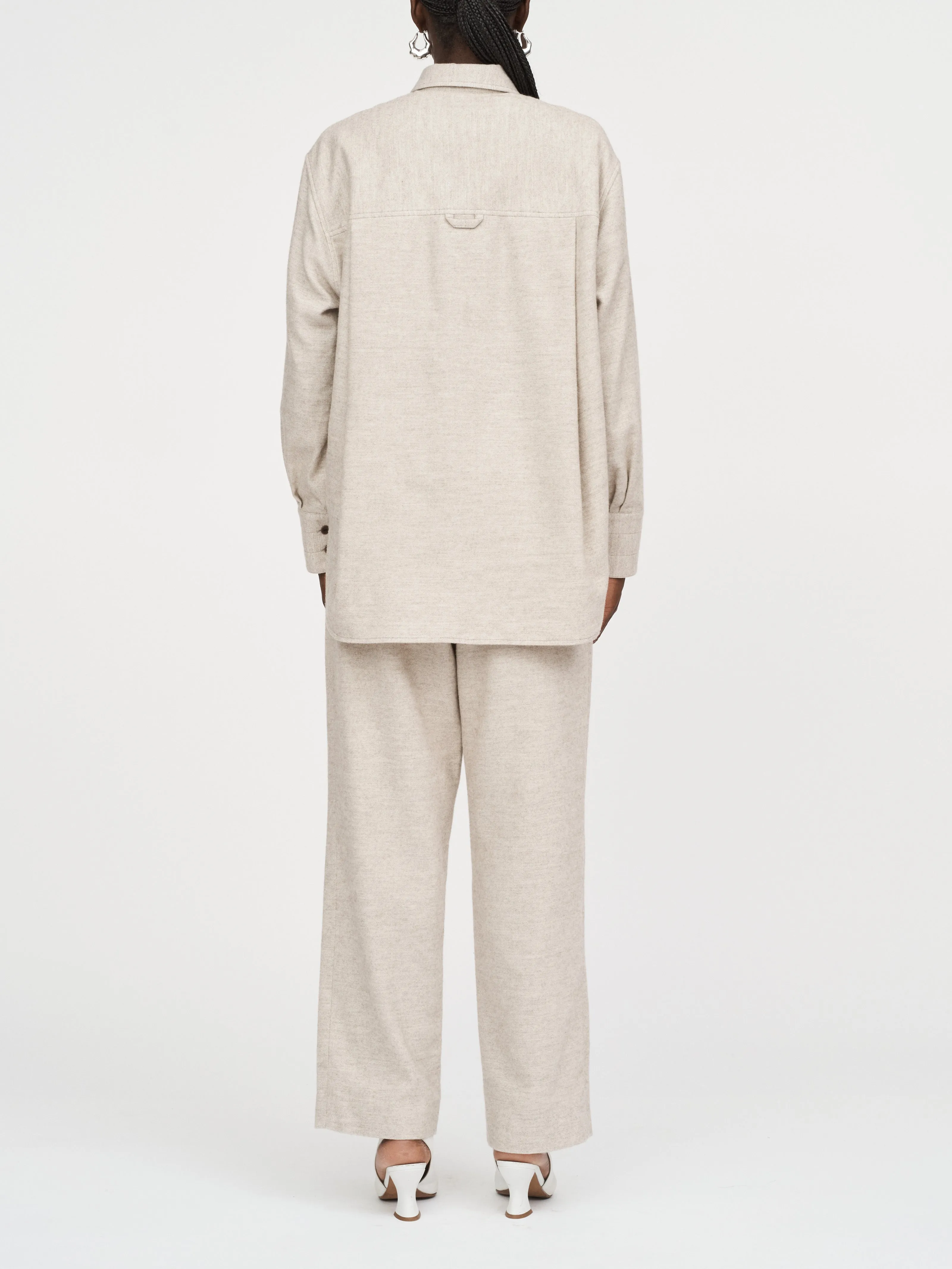 Oversized Tunic Shirt in Oatmeal sold by MARIA McMANUS product image thumbnail 3