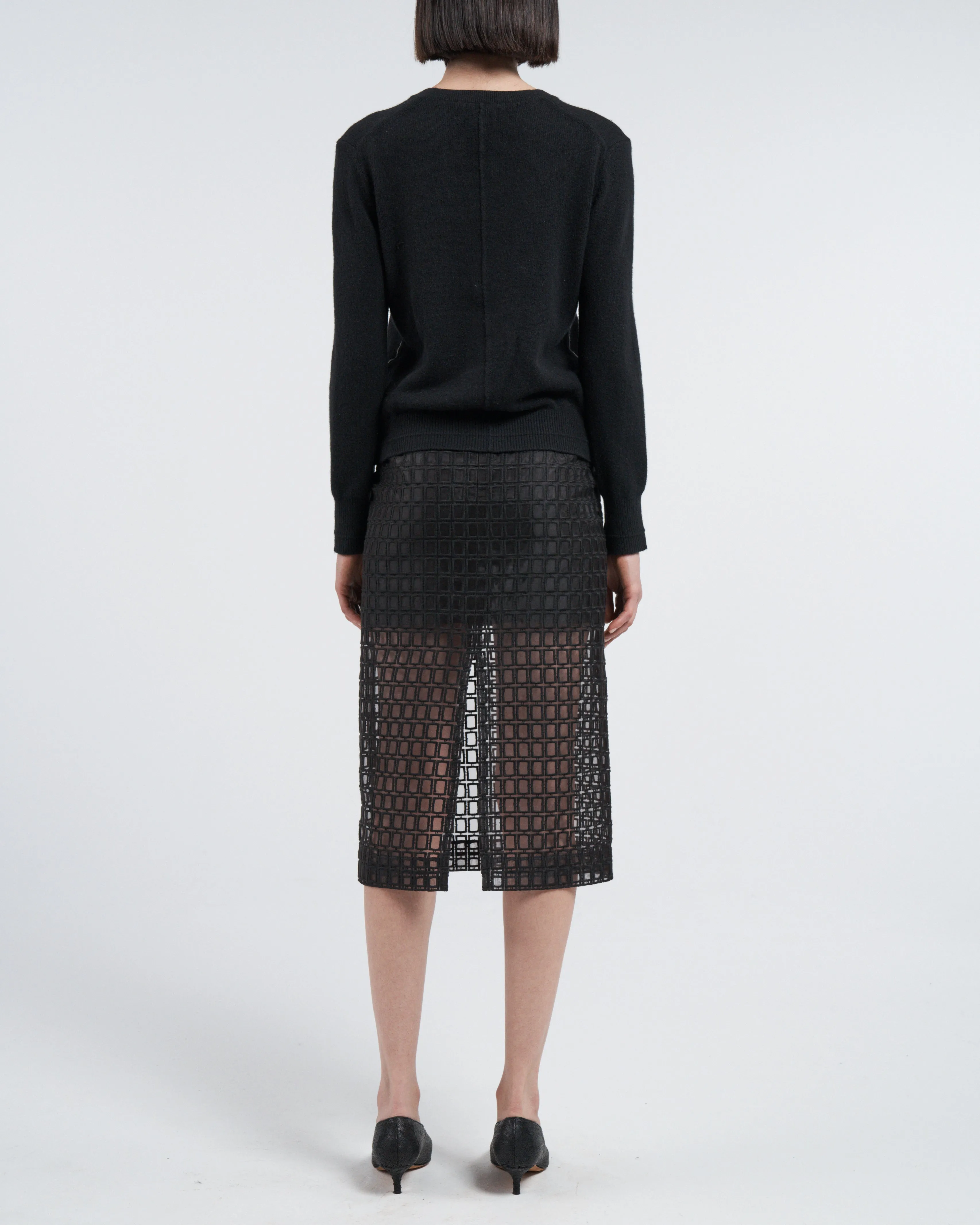 Low Rise Sheer Skirt in Black sold by MARIA McMANUS product image thumbnail 4