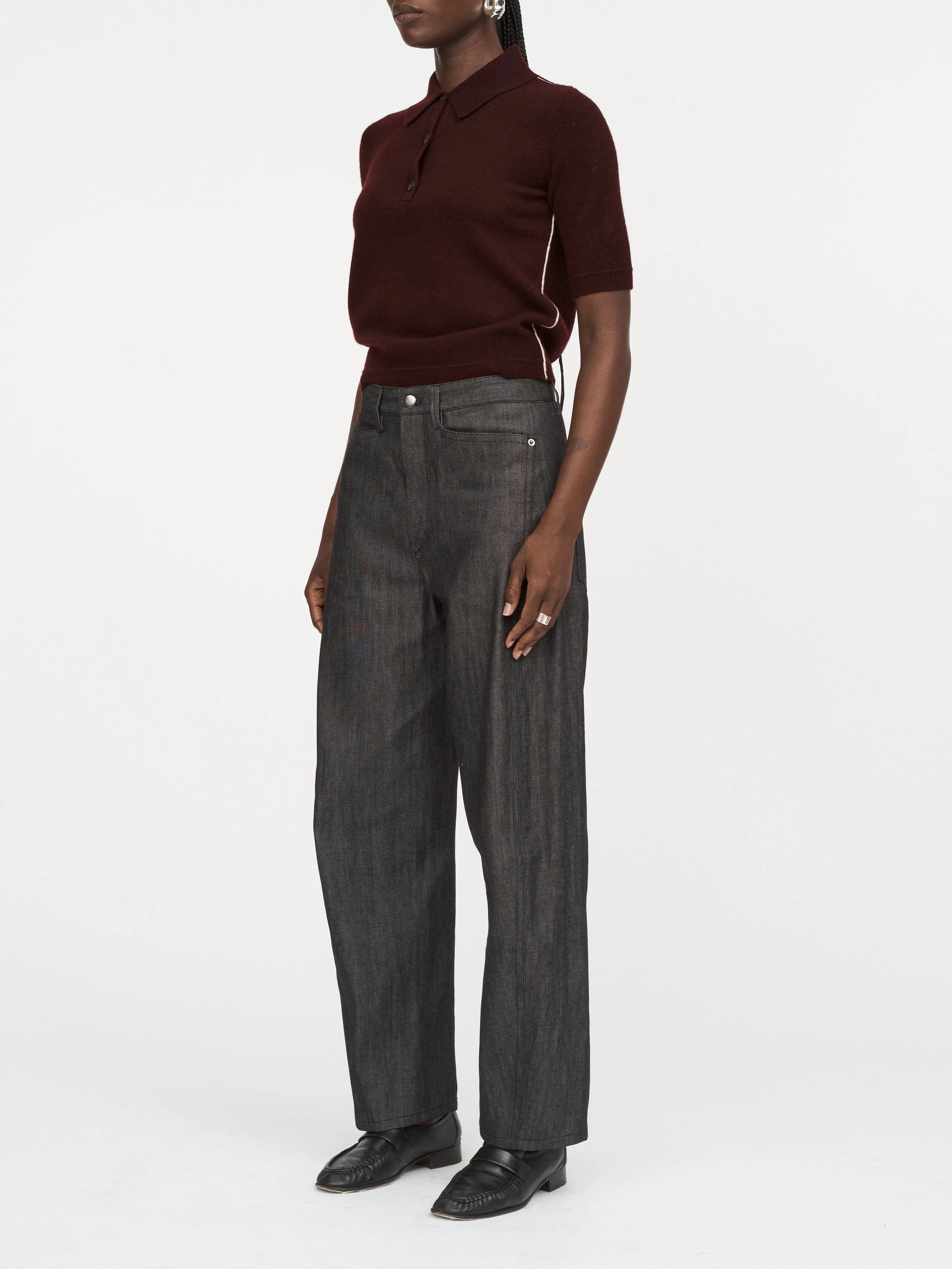 Bow Leg Crop Jean in Washed Black sold by MARIA McMANUS product image thumbnail 2