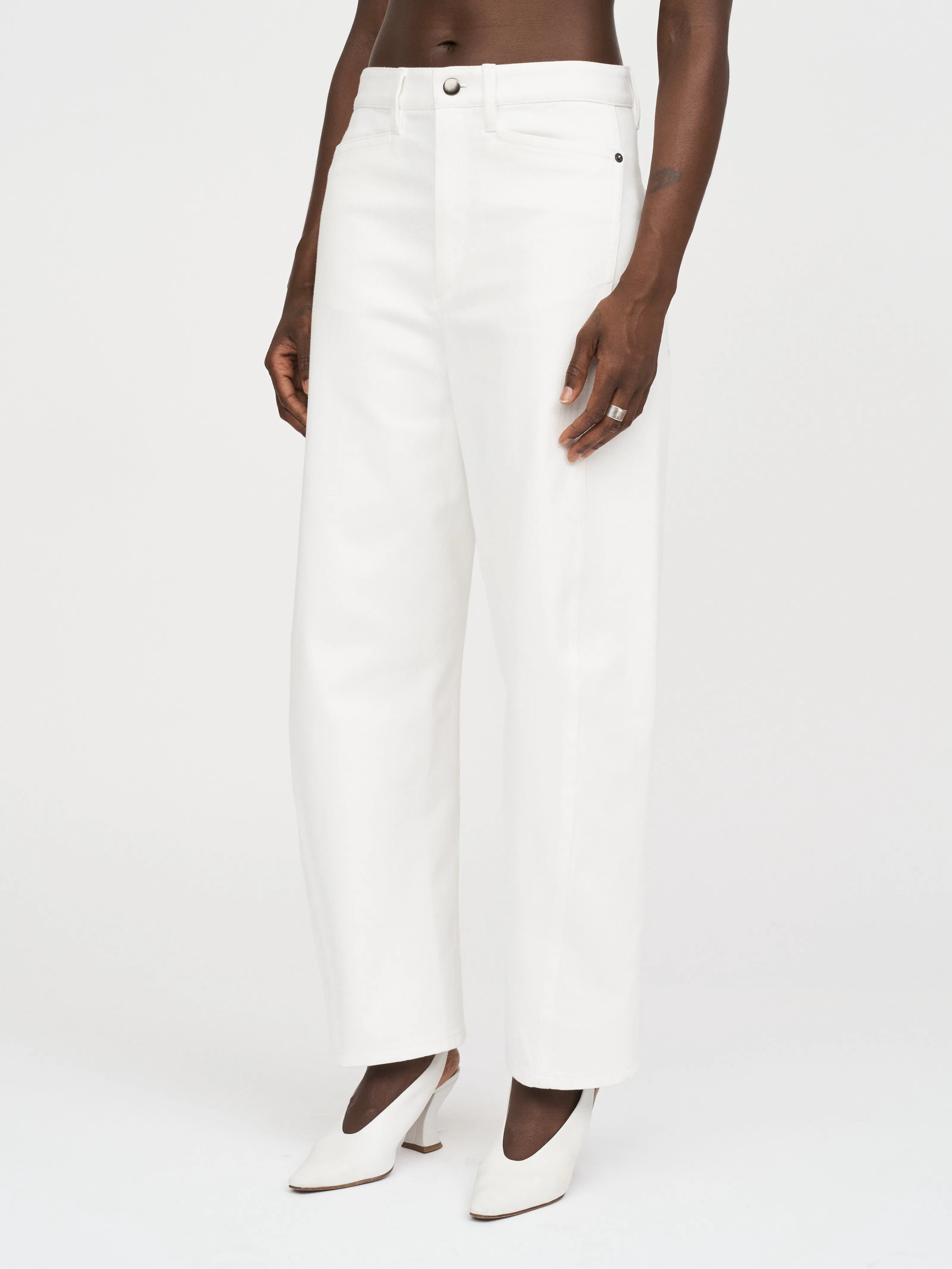 Bow Leg Crop Jean in Snow White sold by MARIA McMANUS product image thumbnail 2