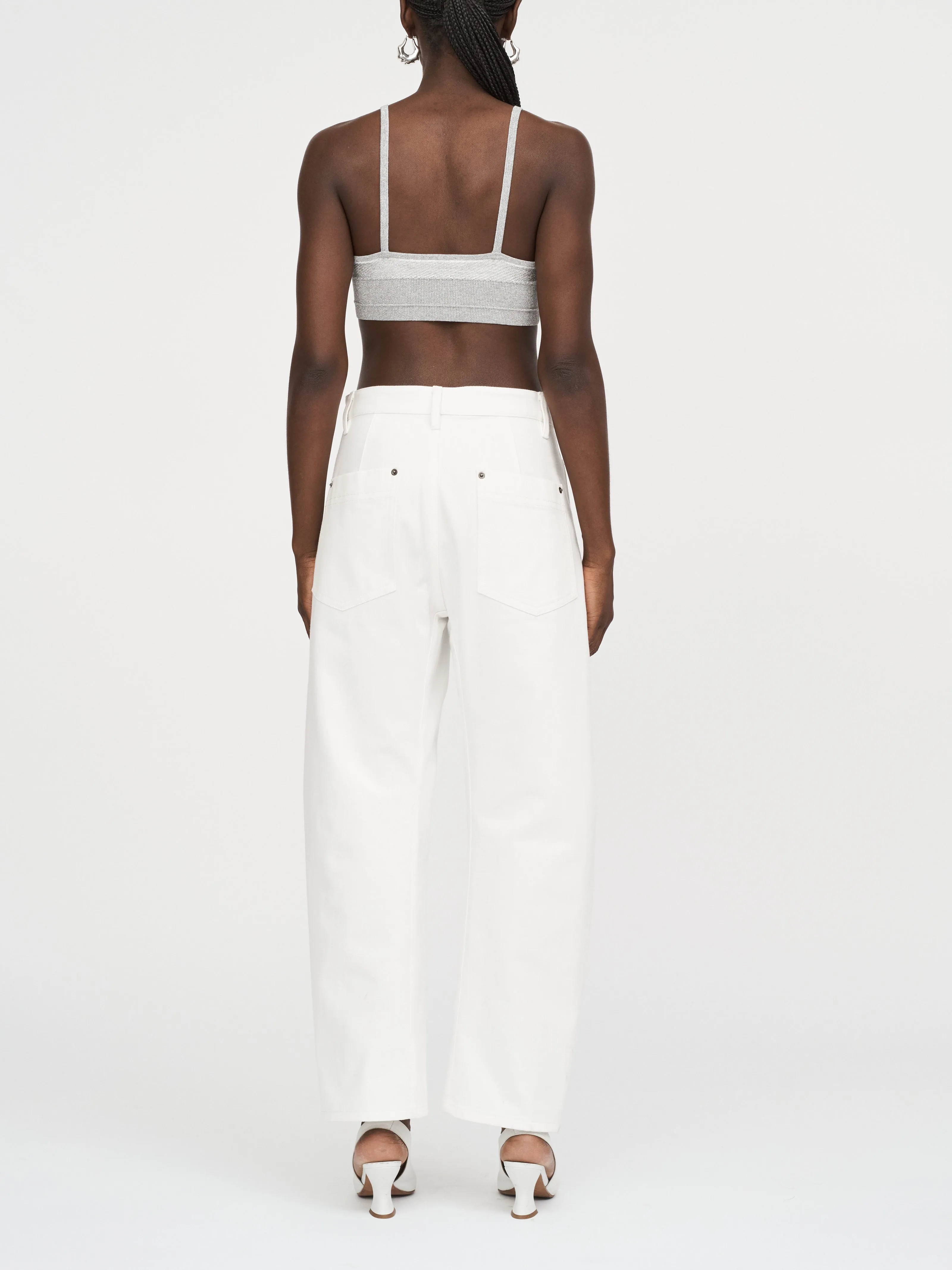 Bow Leg Crop Jean in Snow White sold by MARIA McMANUS product image thumbnail 3