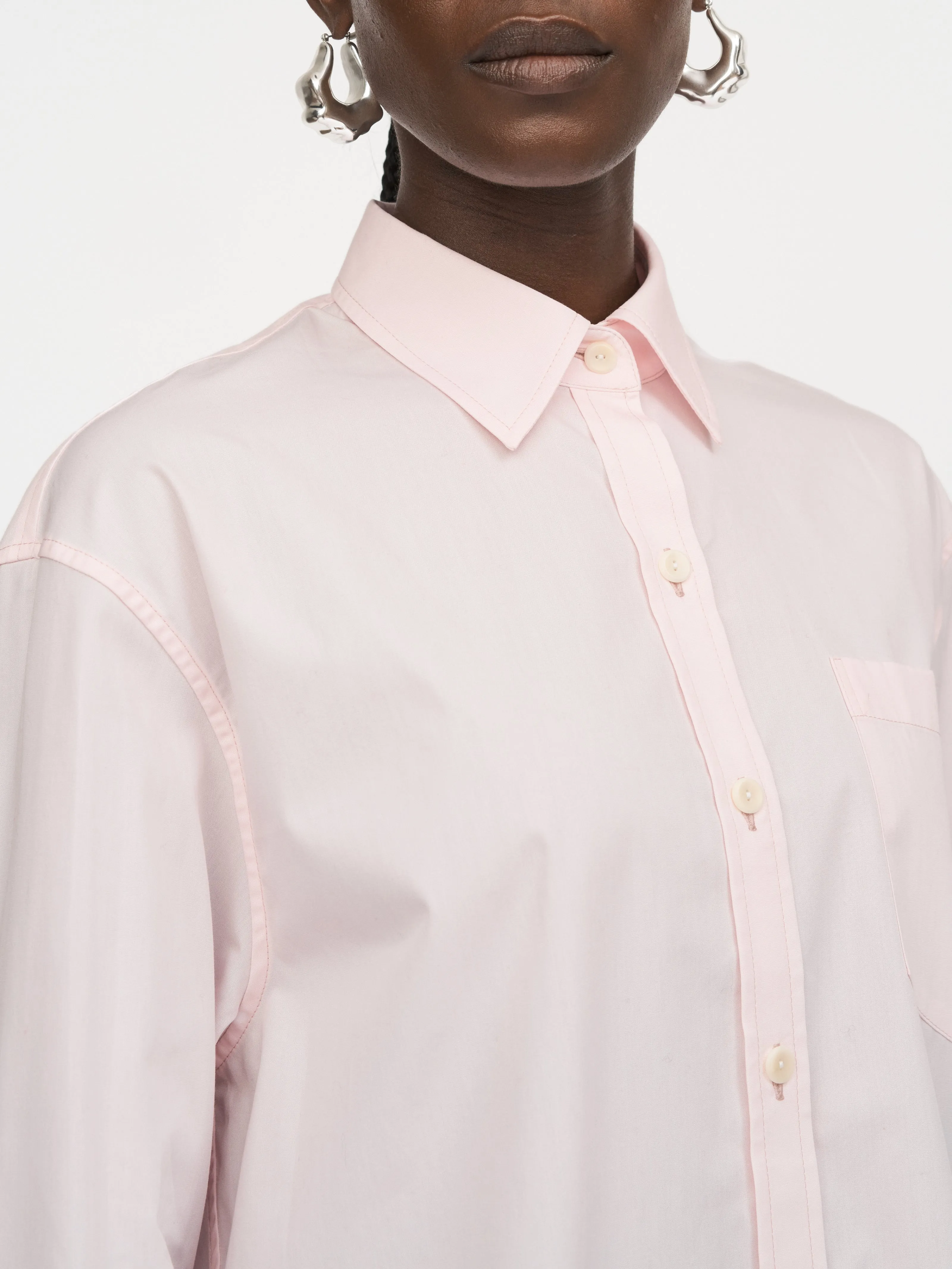 Oversized Tunic Shirt in Pale Pink sold by MARIA McMANUS product image thumbnail 4
