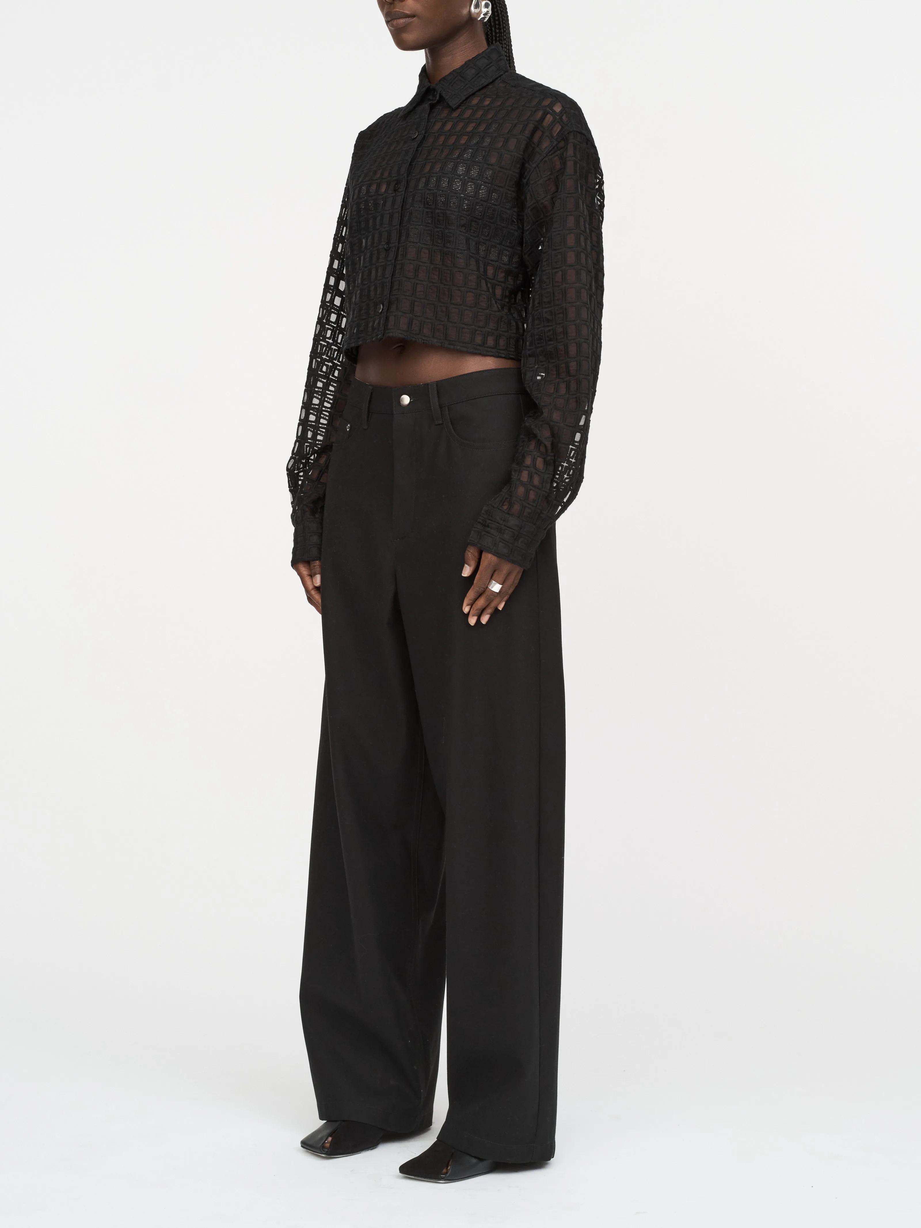 5 Pocket Wide Leg Jean in Black sold by MARIA McMANUS product image thumbnail 2