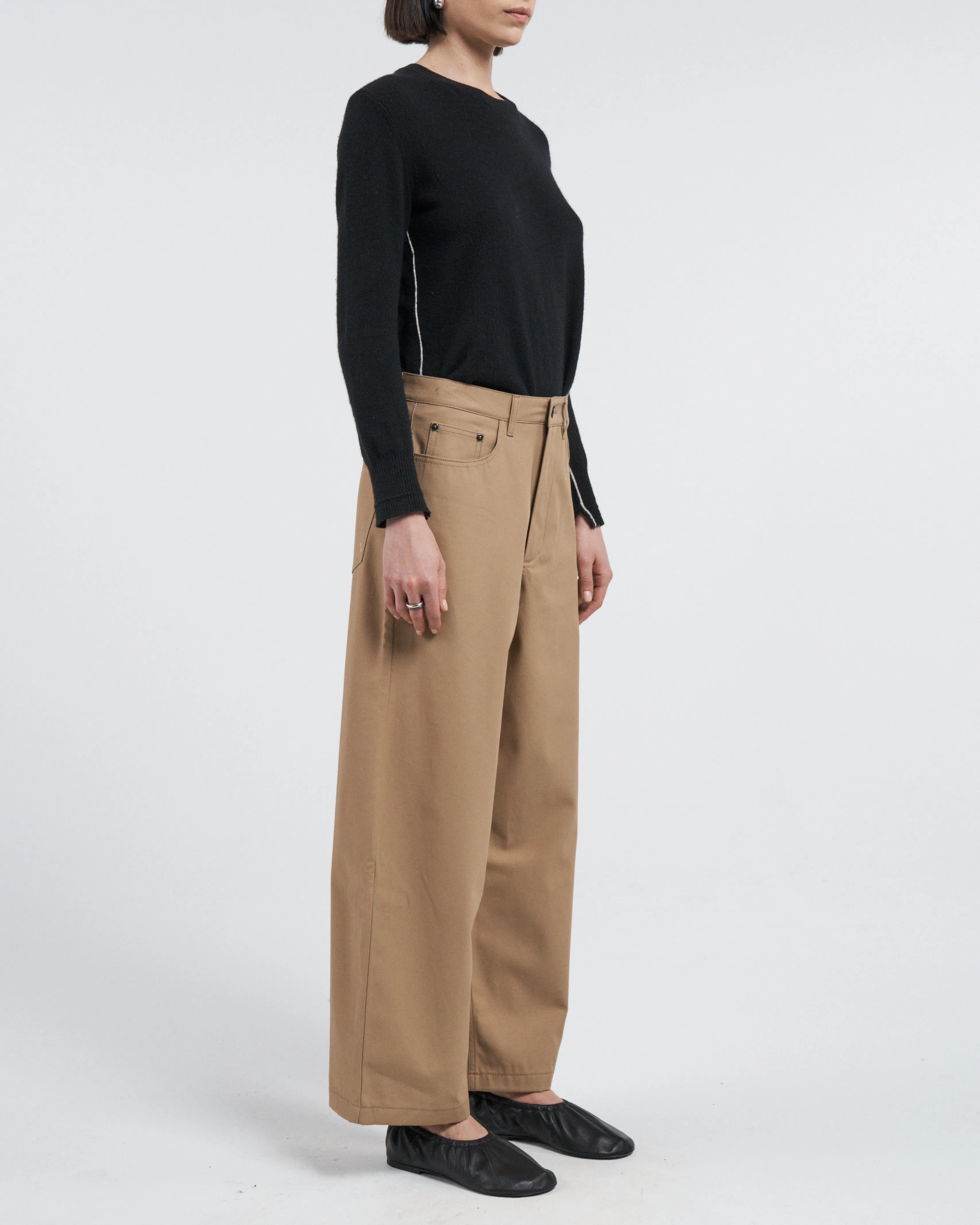 5 Pocket Wide Leg Jean in Camel sold by MARIA McMANUS product image thumbnail 2