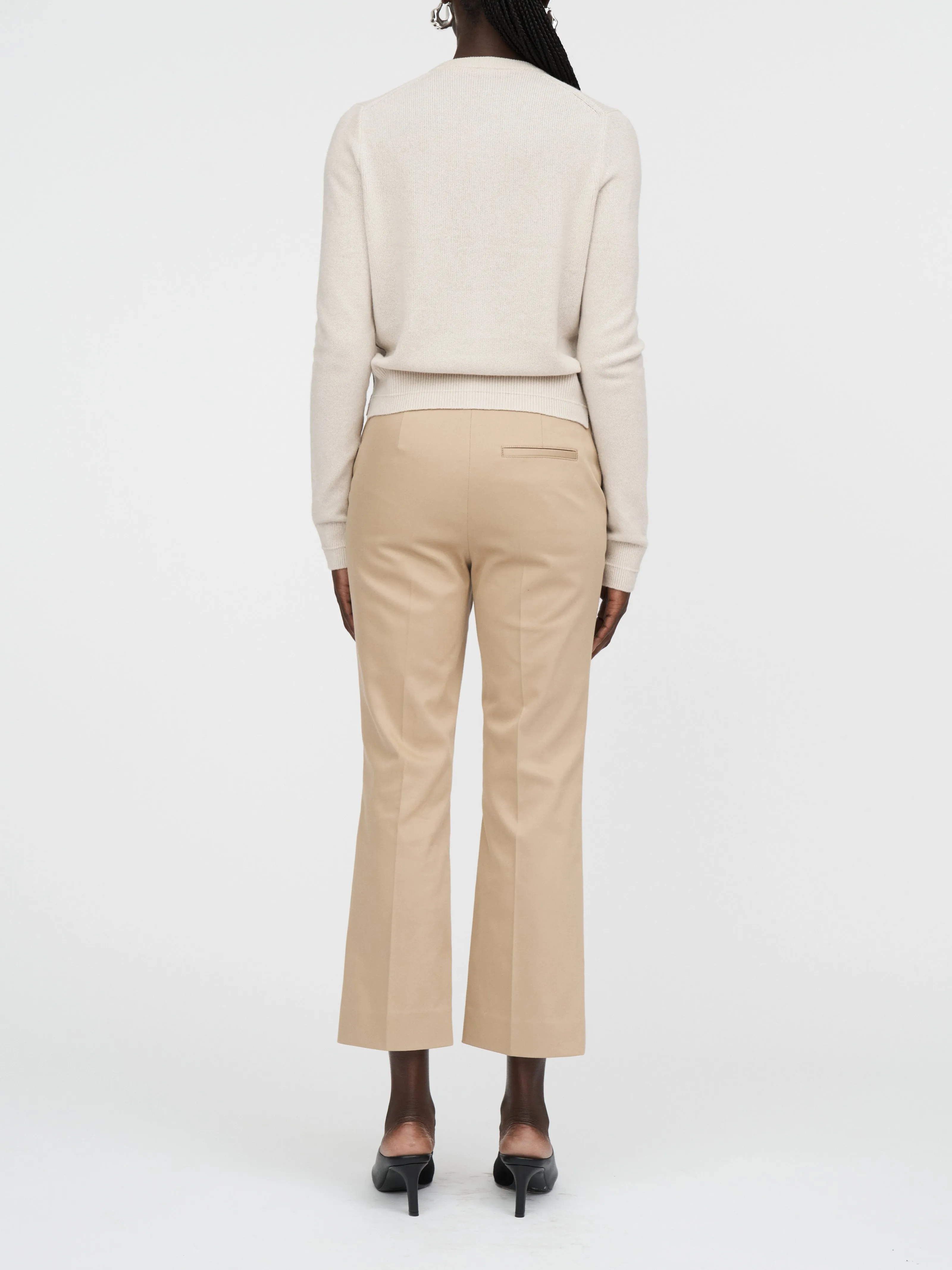 High Waisted Crop Trouser in Khaki sold by MARIA McMANUS product image thumbnail 3